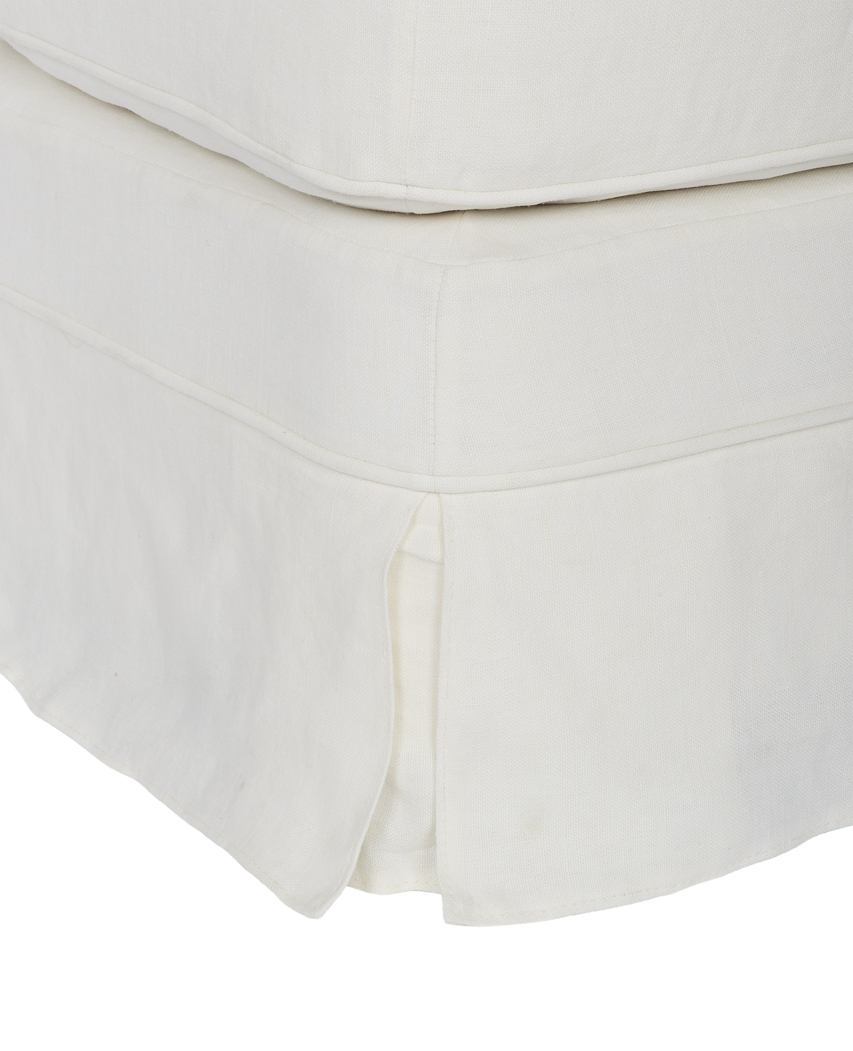 Olive Ateliers - Maud Slipcover Ottoman - Ivory