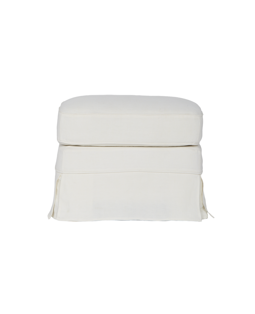 Olive Ateliers - Maud Slipcover Ottoman - Ivory