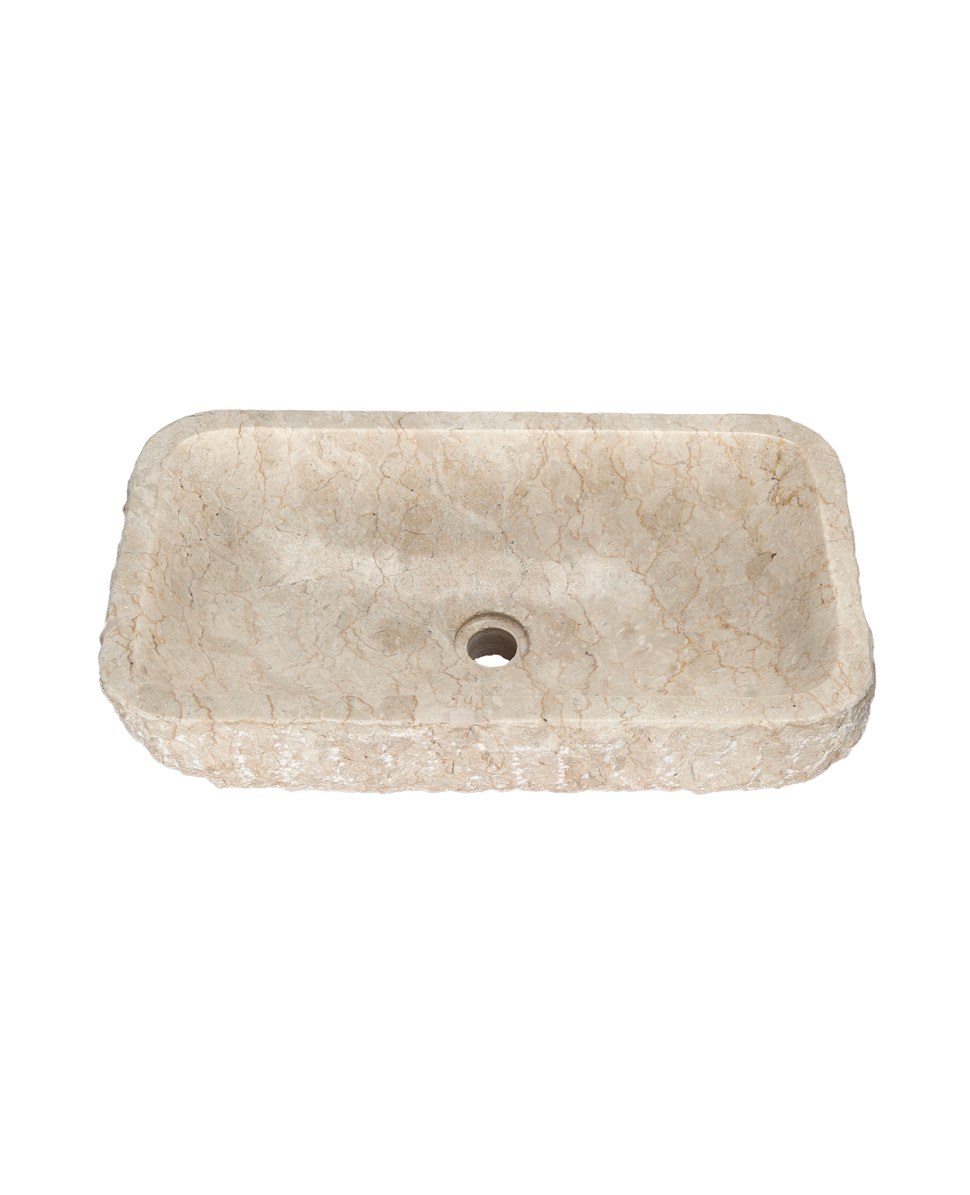 Olive Ateliers - Hewn Marble Sink