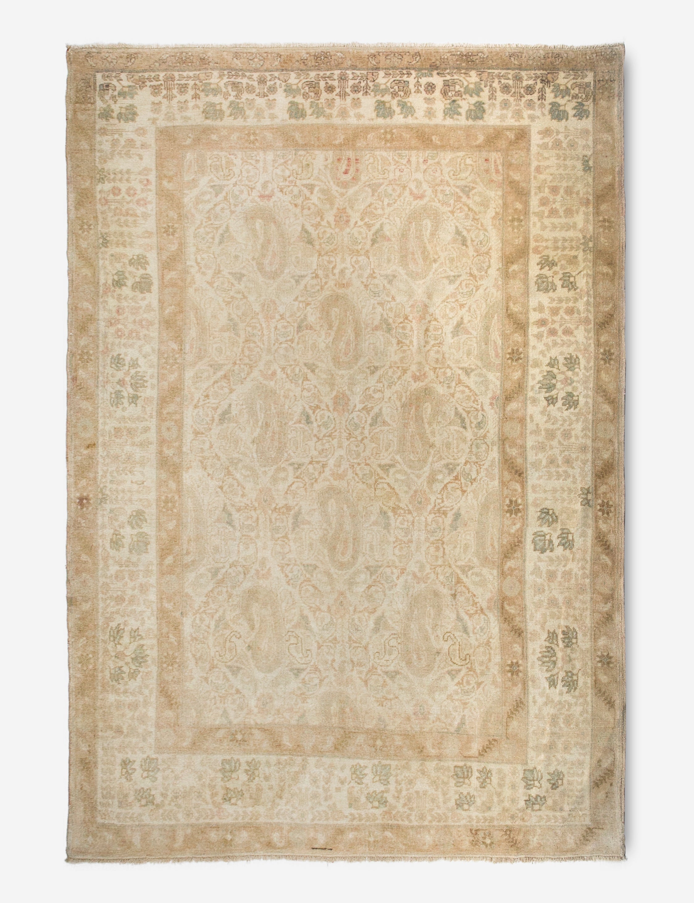 Lulu and Georgia - Vintage Turkish Hand - Knotted Wool Rug No. 371, 5'1" x 7'5"