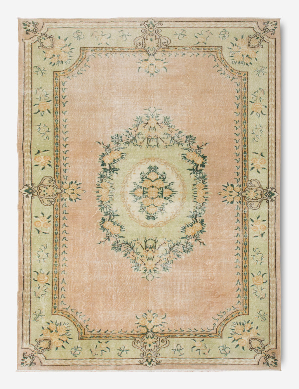 Lulu and Georgia - Vintage Turkish Hand - Knotted Wool Rug No. 384, 6'8" x 9'11"