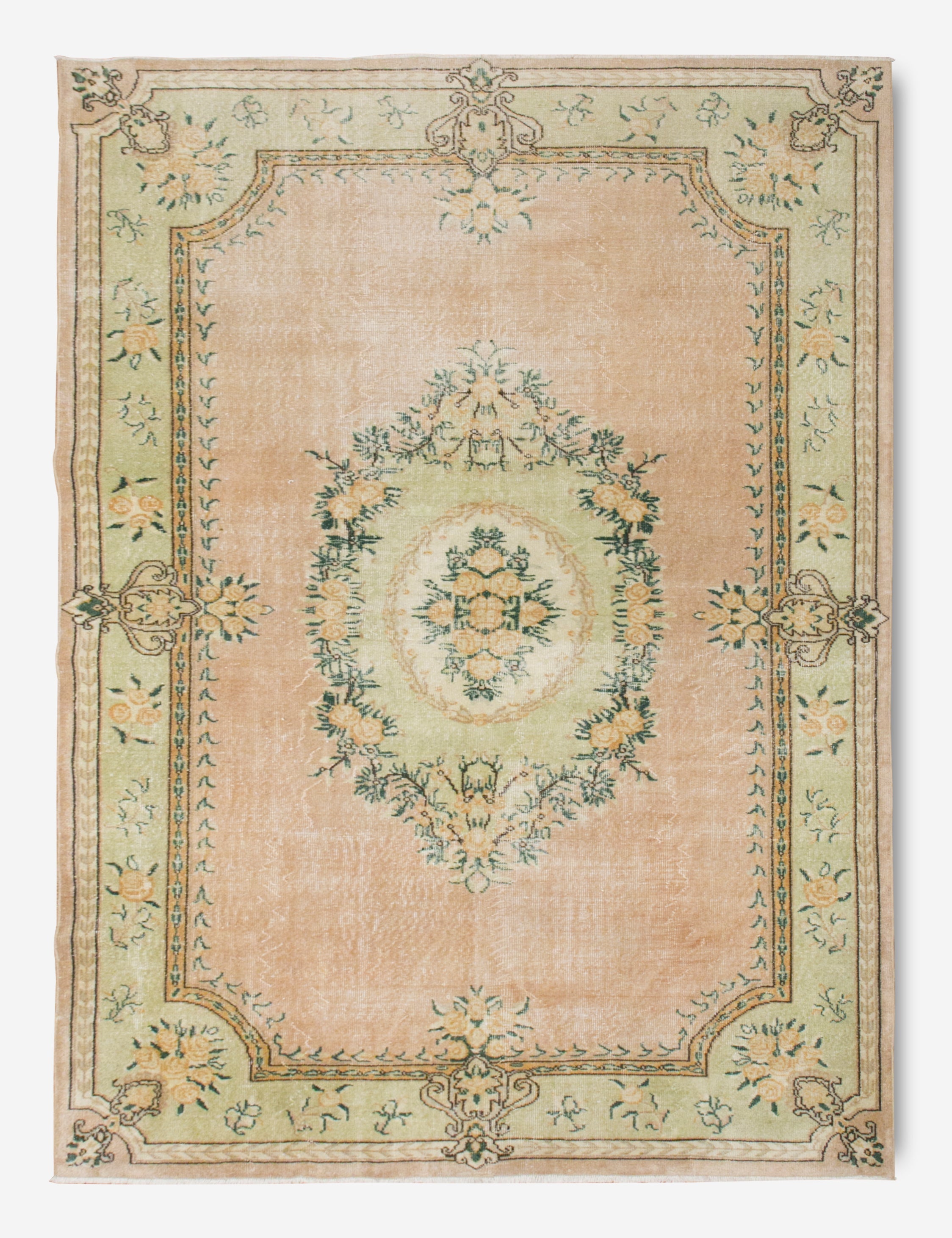 Lulu and Georgia - Vintage Turkish Hand - Knotted Wool Rug No. 384, 6'8" x 9'11"