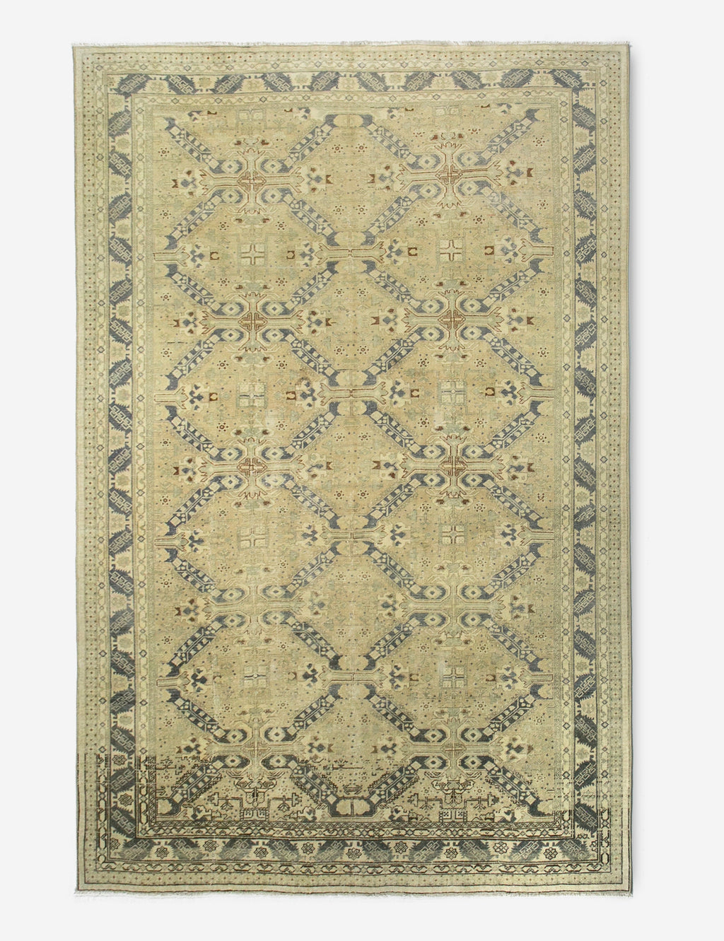 Lulu and Georgia - Vintage Turkish Hand - Knotted Wool Rug No. 382, 6'5" x 9'5"