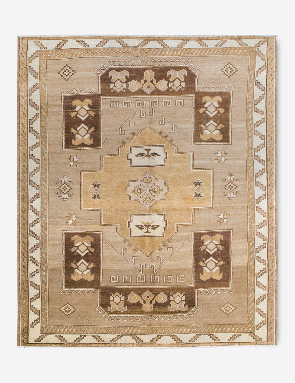 Lulu and Georgia - Vintage Turkish Hand - Knotted Wool Rug No. 378, 6'3" x 8'8"