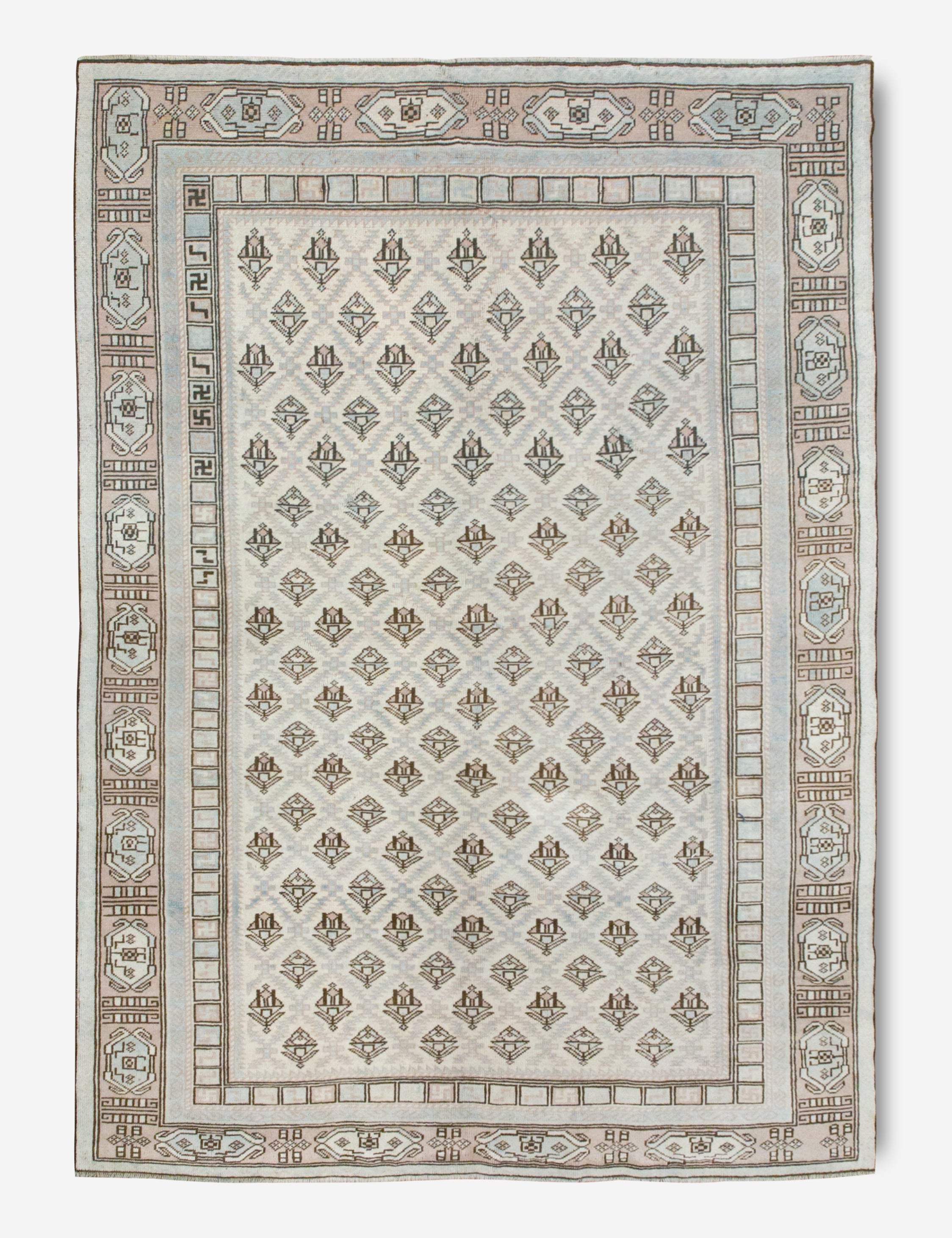 Lulu and Georgia - Vintage Turkish Hand - Knotted Wool Rug No. 372, 5'11" x 8'9"