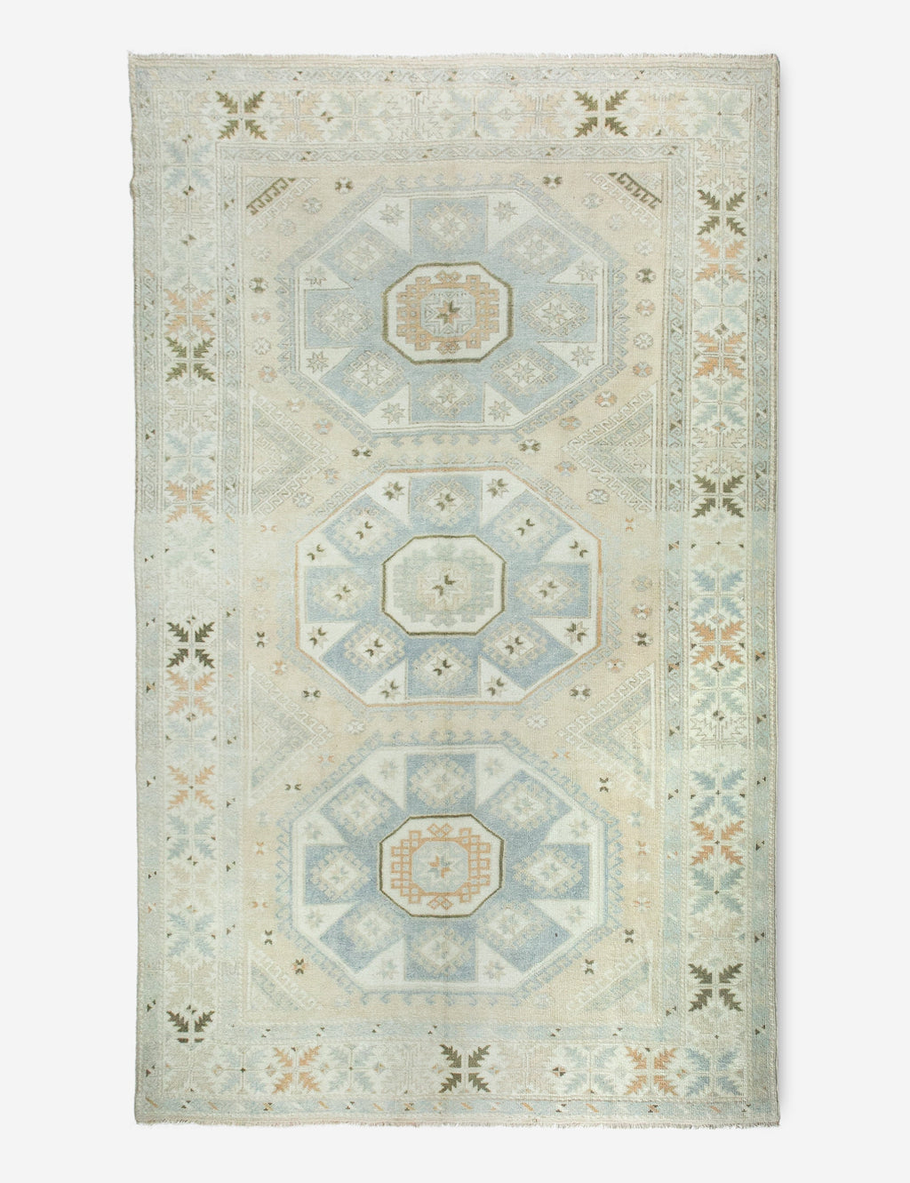 Lulu and Georgia - Vintage Turkish Hand - Knotted Wool Rug No. 381, 6'5" x 9'10"
