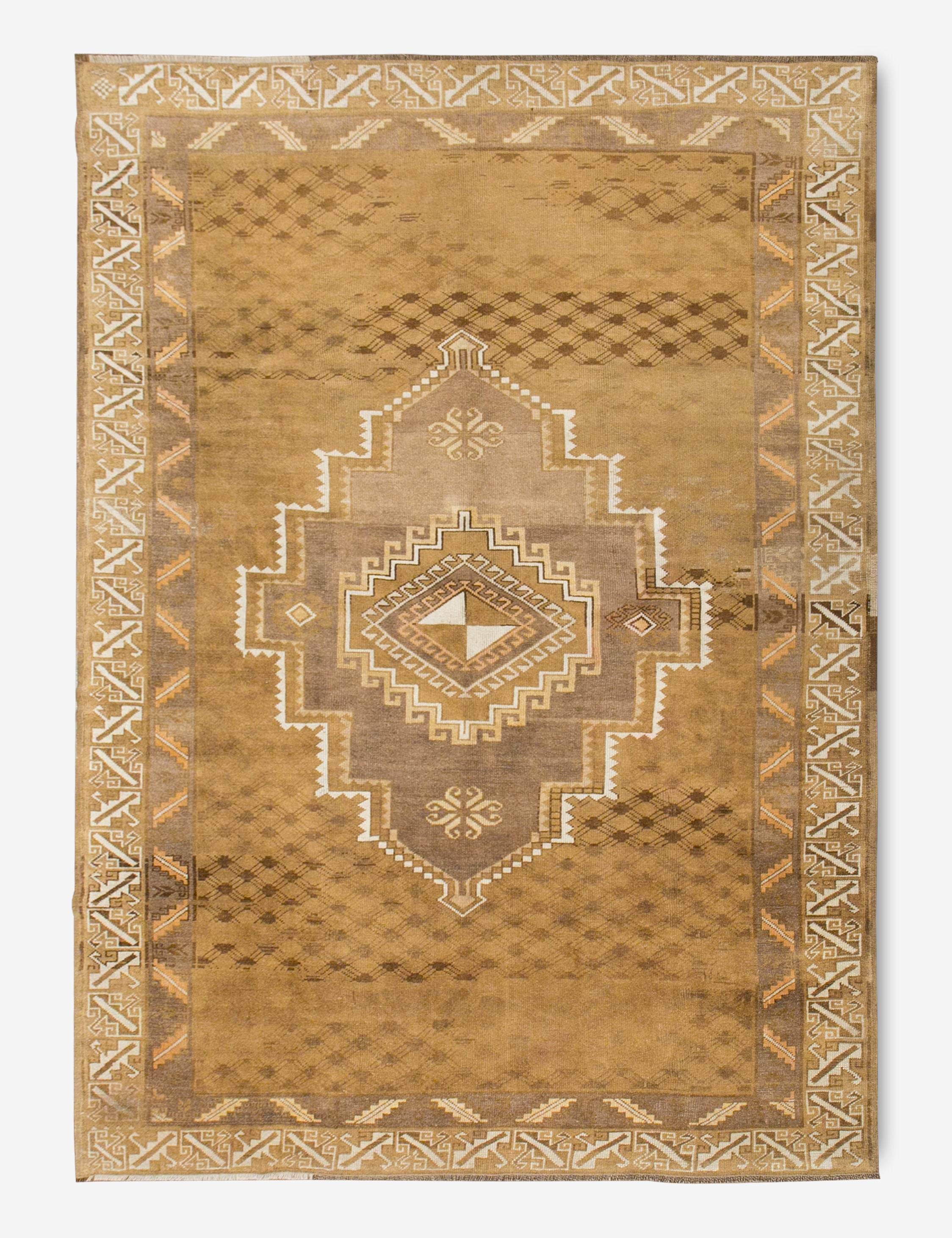 Lulu and Georgia - Vintage Turkish Hand - Knotted Wool Rug No. 385, 7' x 10'10"