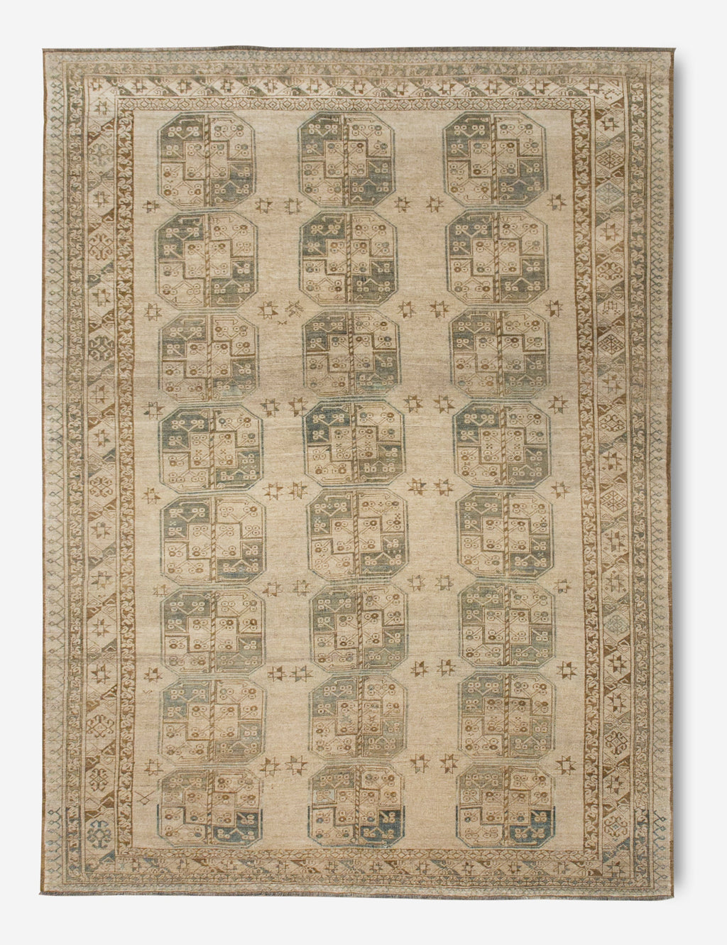 Lulu and Georgia - Vintage Turkish Hand - Knotted Wool Rug No. 388, 7'10" x 10'10"