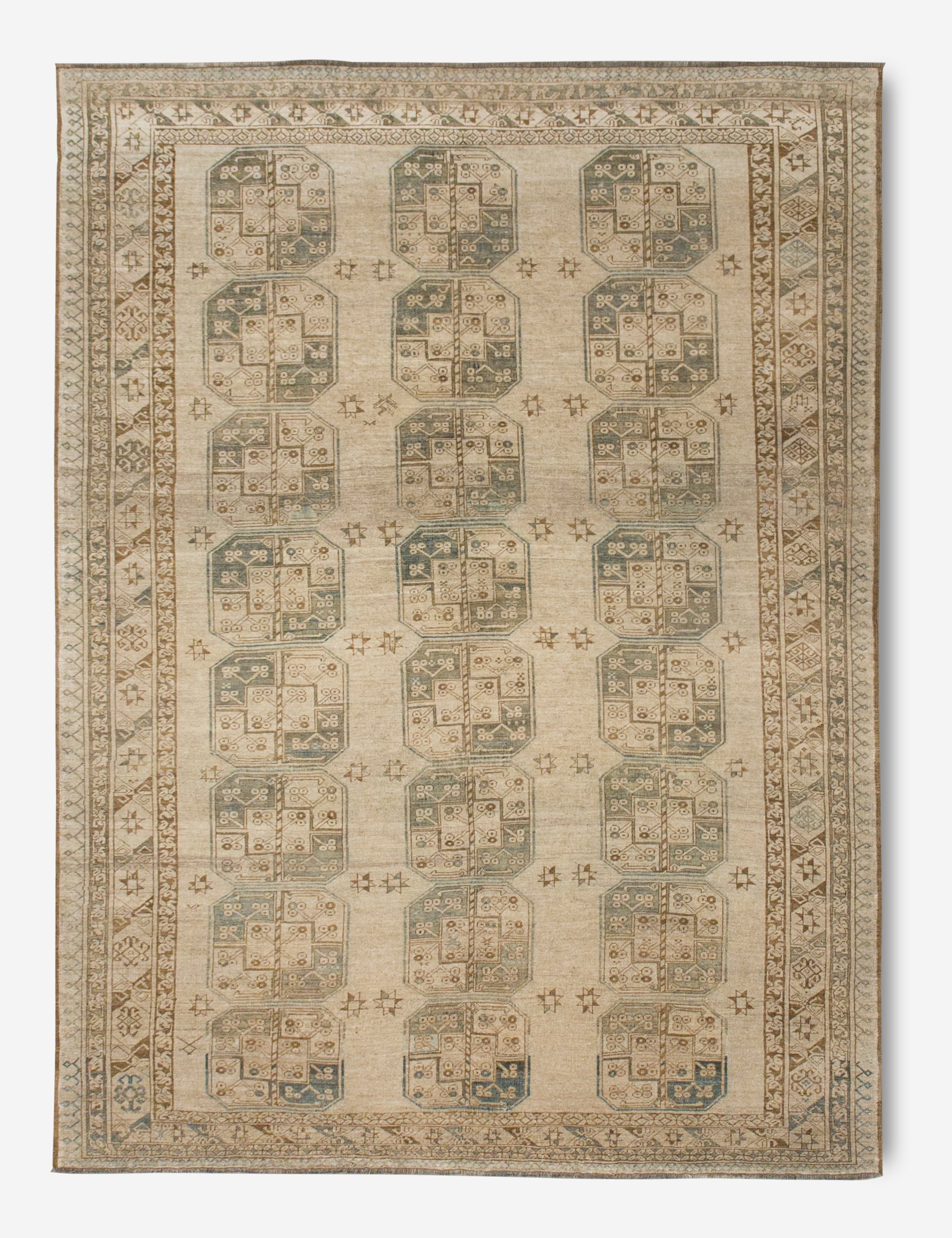 Lulu and Georgia - Vintage Turkish Hand - Knotted Wool Rug No. 388, 7'10" x 10'10"