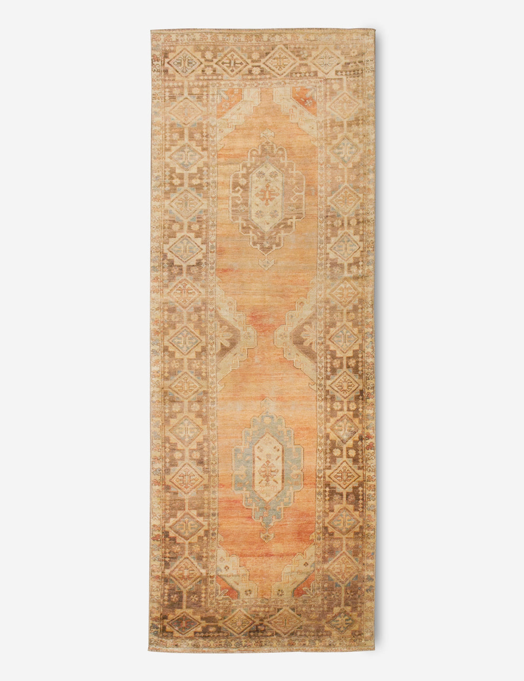 Lulu and Georgia - Vintage Turkish Hand - Knotted Wool Runner Rug No. 235, 4'1" x 12'