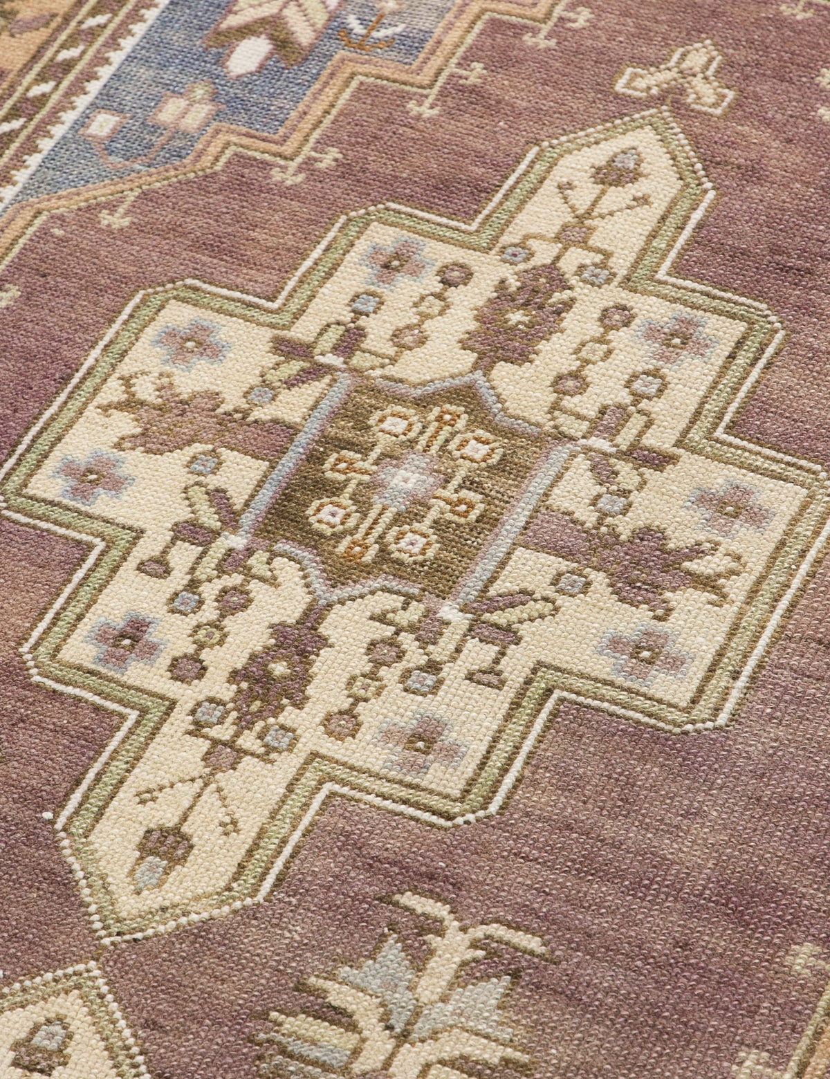 Lulu and Georgia - Vintage Turkish Hand - Knotted Wool Rug No. 409, 4' x 7'
