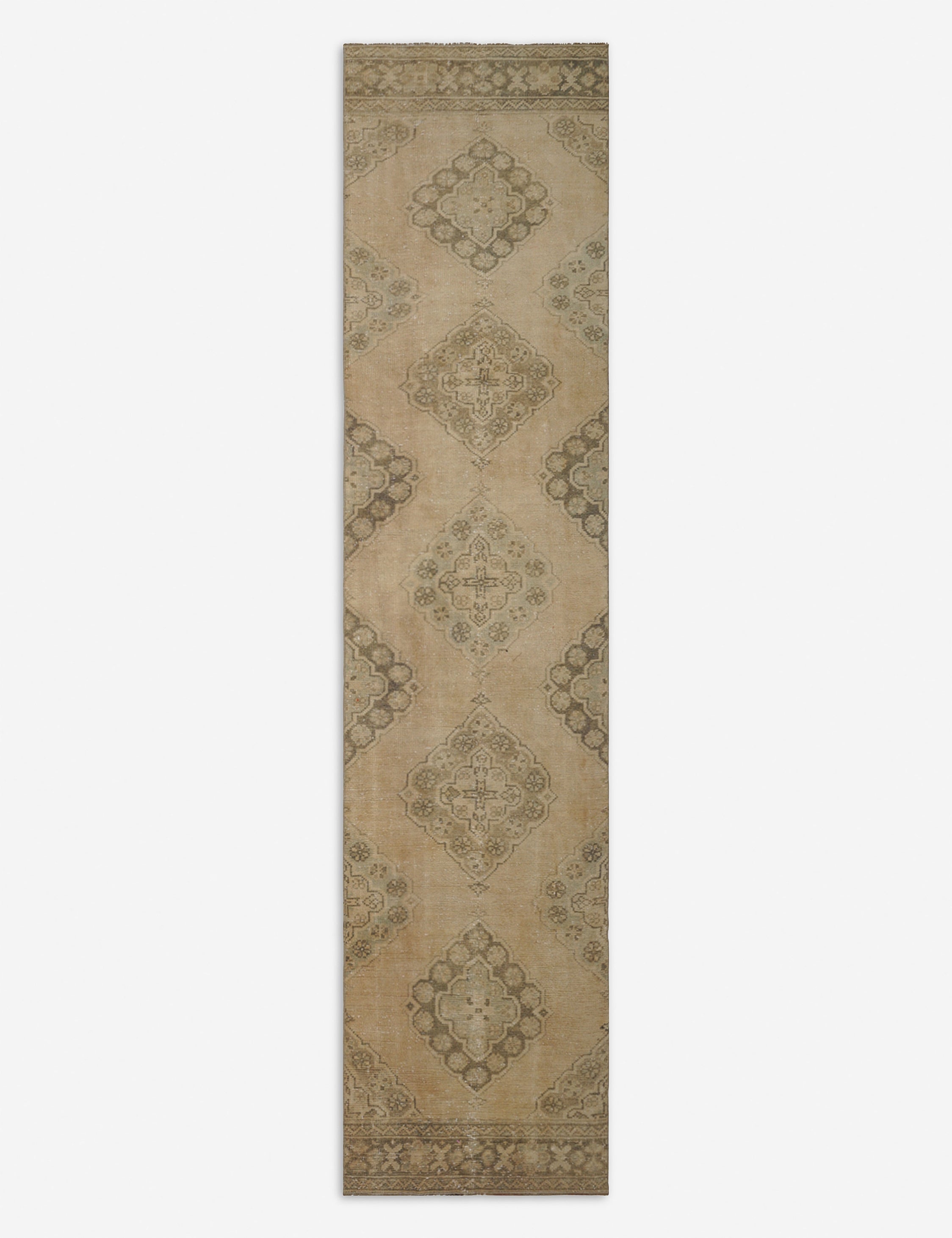Lulu and Georgia - Vintage Turkish Hand - Knotted Wool Runner Rug No. 217, 2'5" x 8'10"