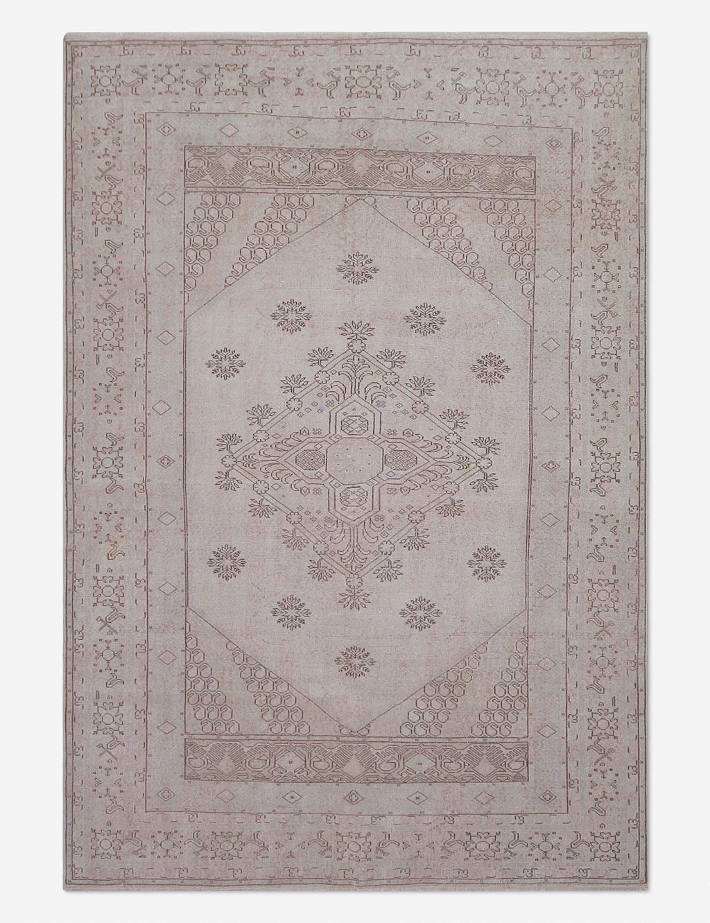 Lulu and Georgia - Vintage Turkish Hand - Knotted Wool Rug No. 404, 6' x 8'7"