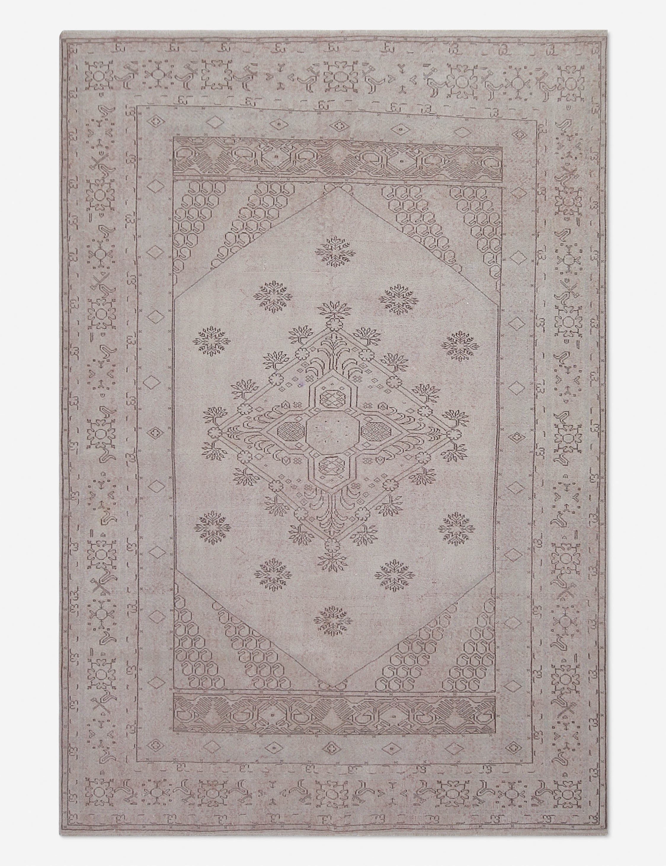 Lulu and Georgia - Vintage Turkish Hand - Knotted Wool Rug No. 404, 6' x 8'7"