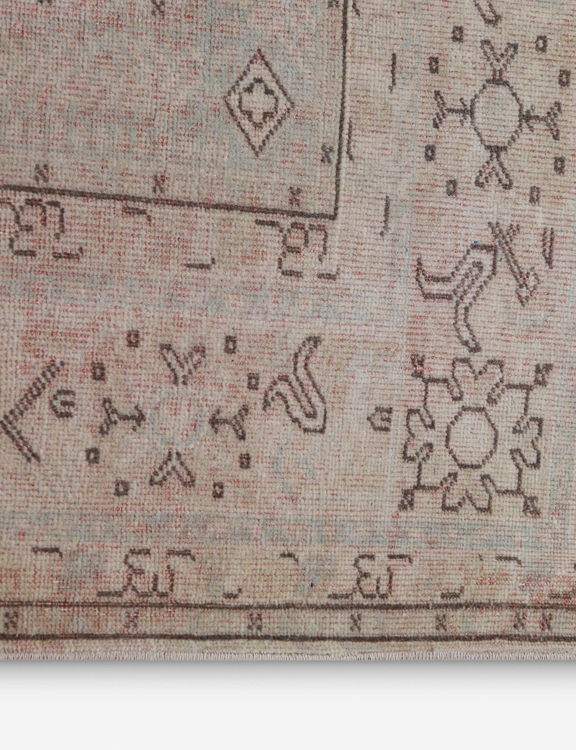 Lulu and Georgia - Vintage Turkish Hand - Knotted Wool Rug No. 404, 6' x 8'7"