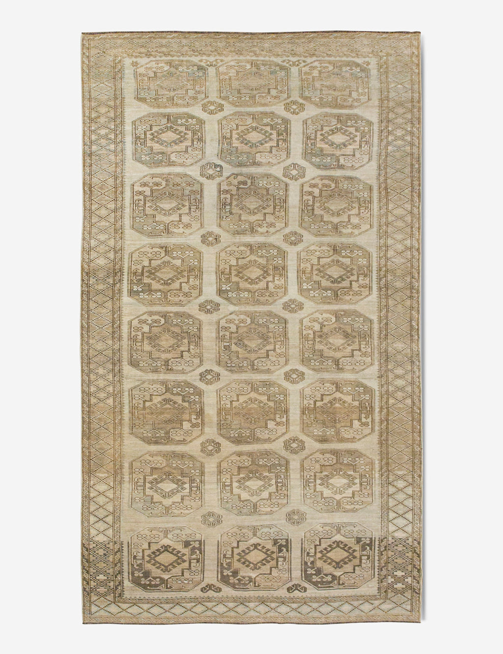 Lulu and Georgia - Vintage Turkish Hand - Knotted Wool Rug No. 438, 6'5" x 12'1"
