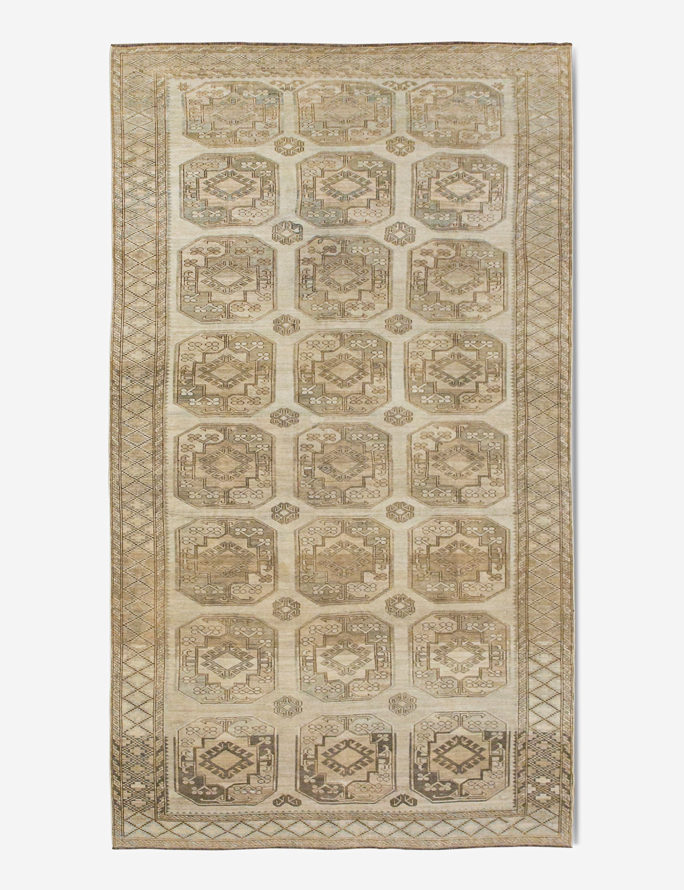Lulu and Georgia - Vintage Turkish Hand - Knotted Wool Rug No. 438, 6'5" x 12'1"