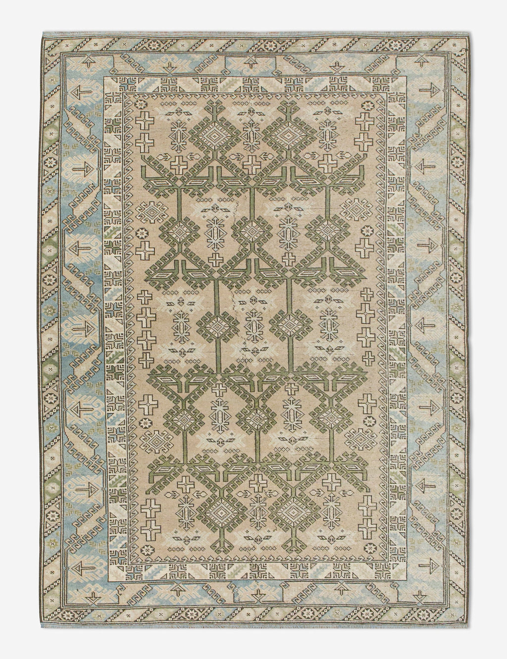 Lulu and Georgia - Vintage Turkish Hand - Knotted Wool Rug No. 439, 6'4" x 9'1"