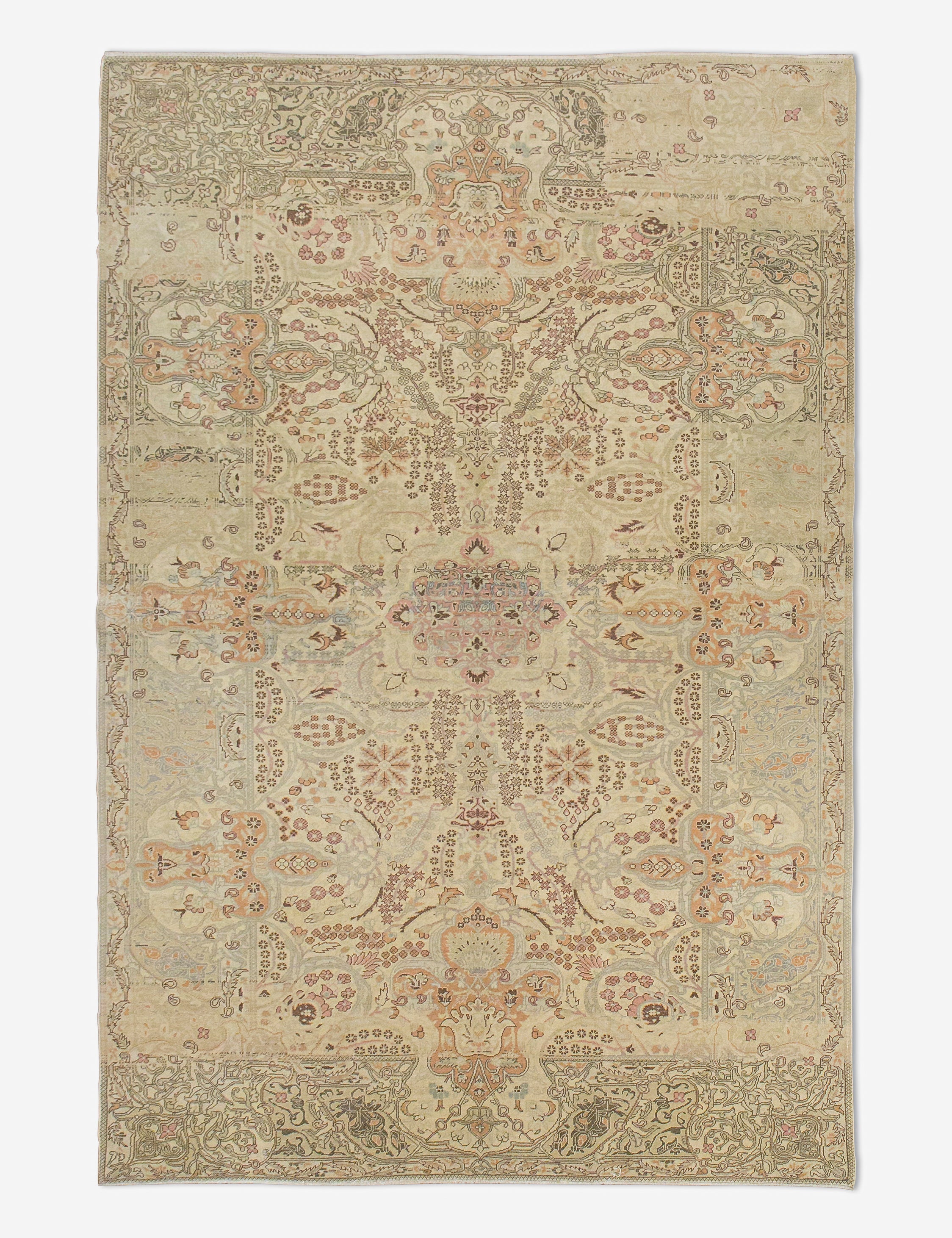 Lulu and Georgia - Vintage Turkish Hand - Knotted Wool Rug No. 440, 6'7" x 9'7"