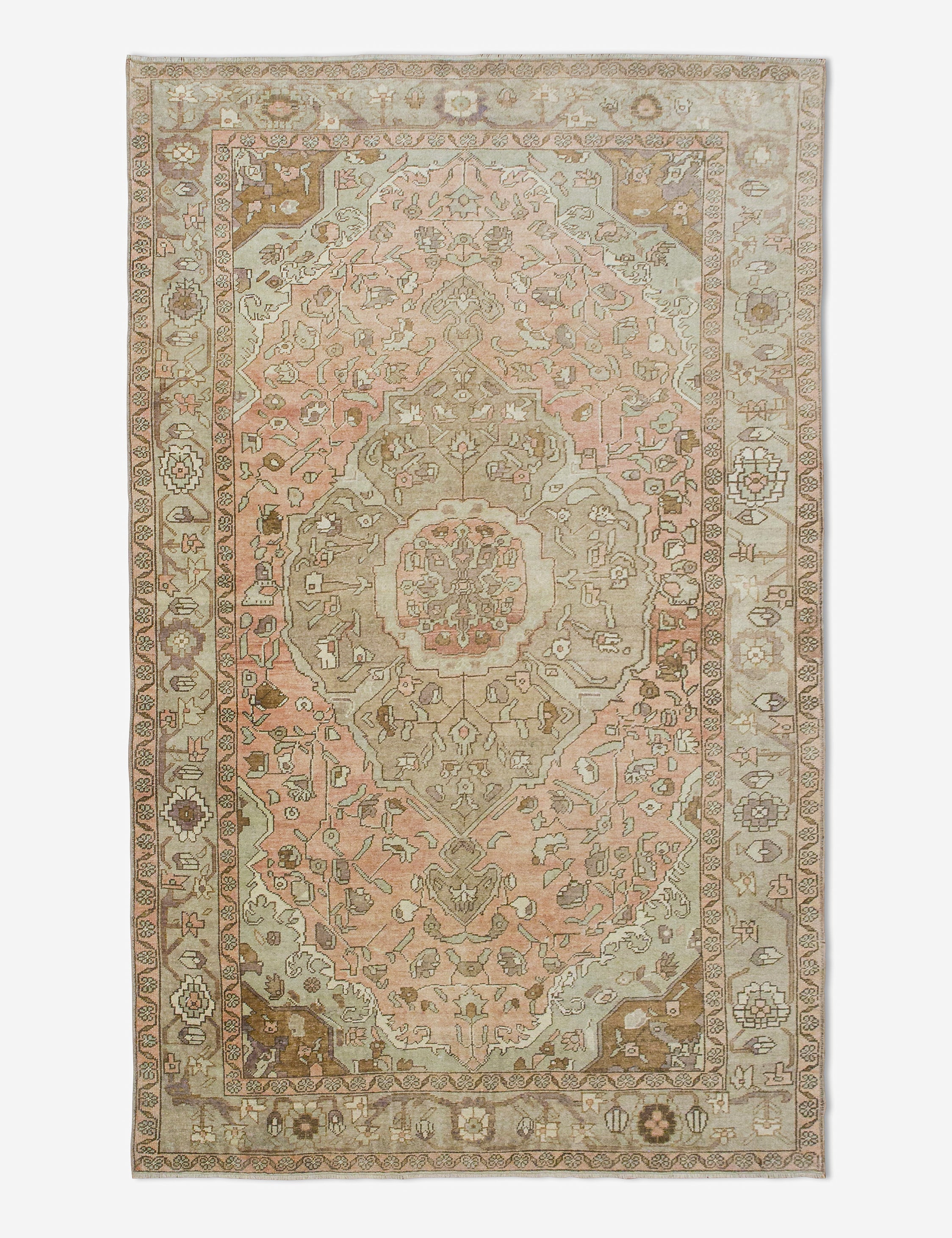 Lulu and Georgia - Vintage Turkish Hand - Knotted Wool Rug No. 441, 5'12" x 10'4"