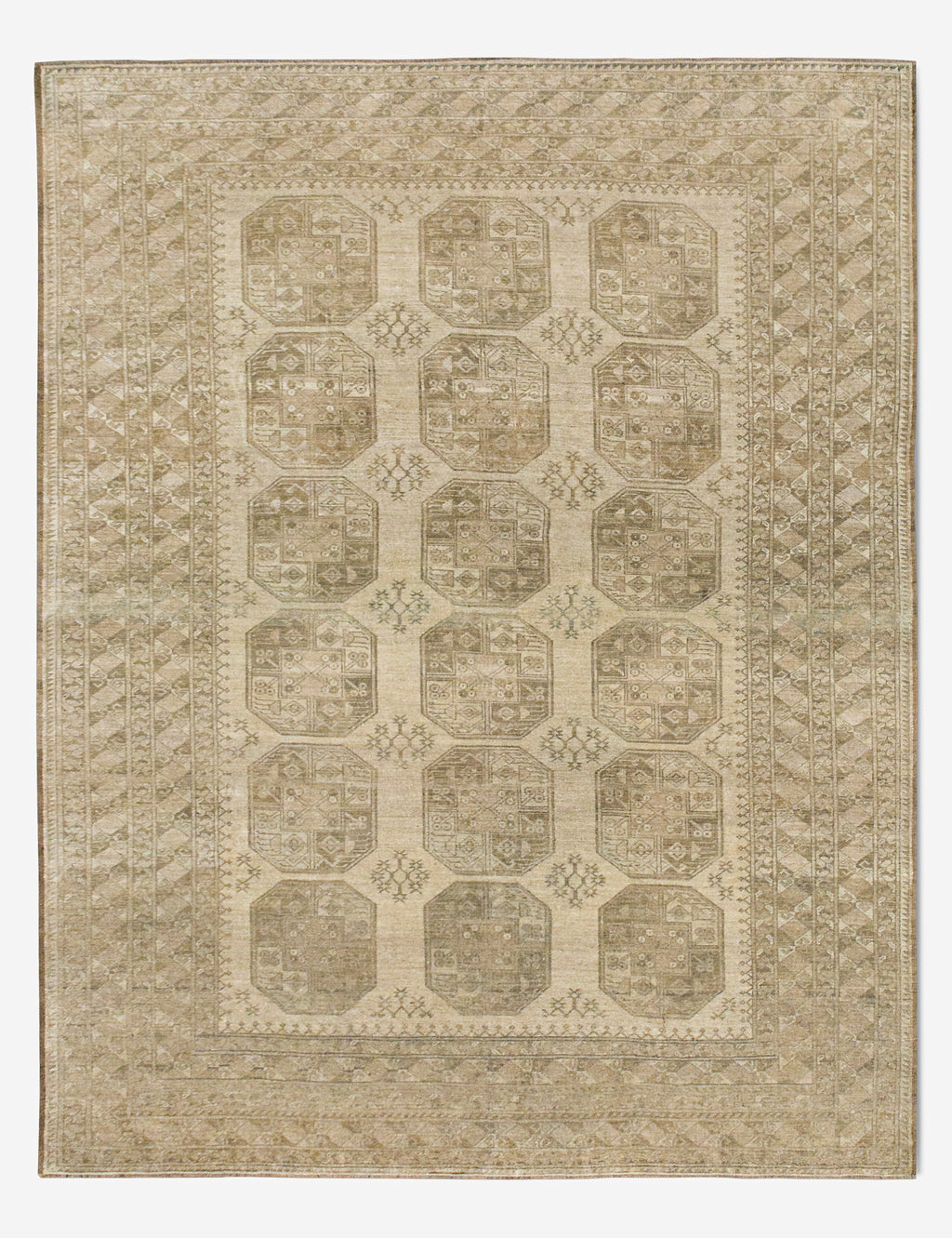 Lulu and Georgia - Vintage Turkish Hand - Knotted Wool Rug No. 444, 7'5" x 9'10"