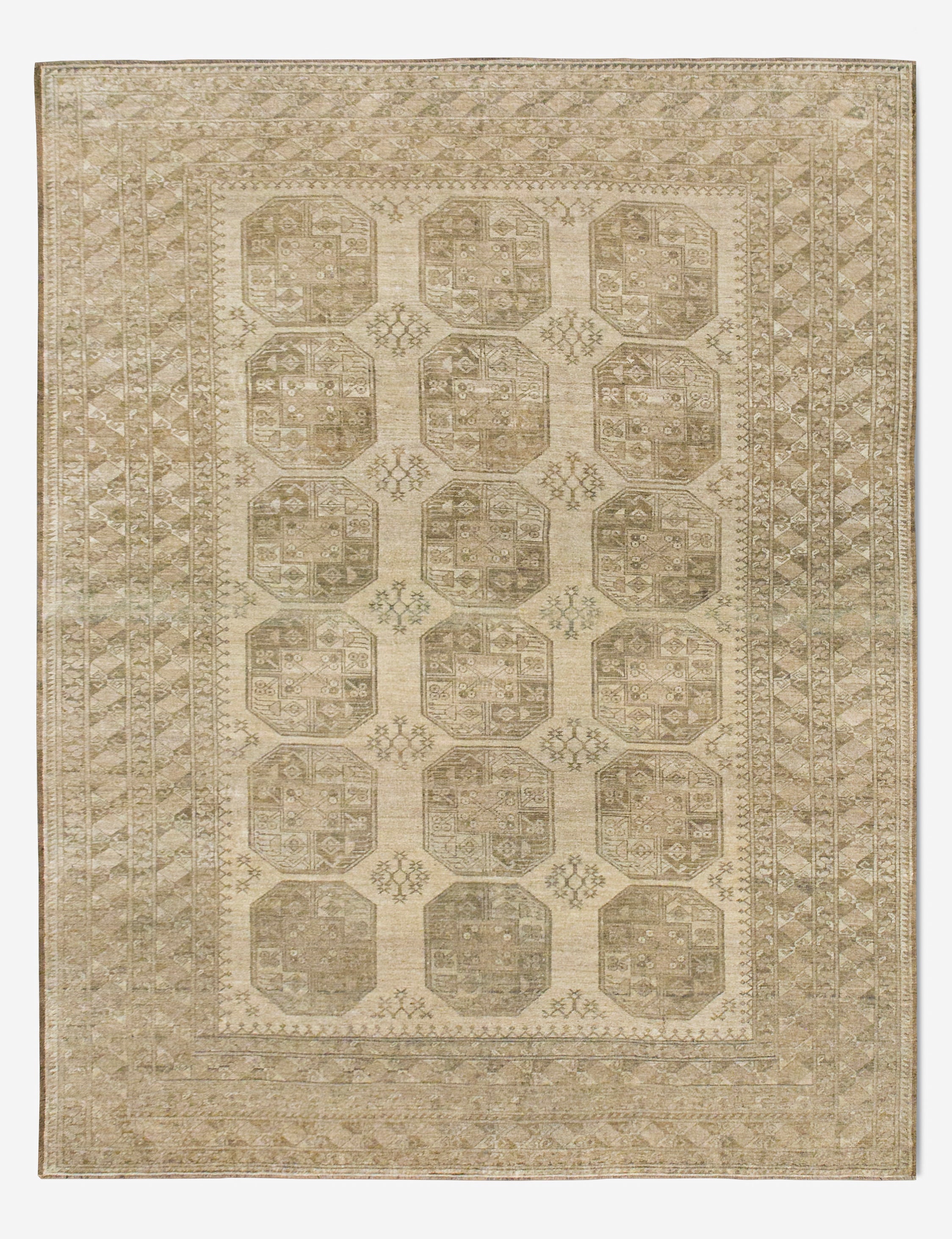 Lulu and Georgia - Vintage Turkish Hand - Knotted Wool Rug No. 444, 7'5" x 9'10"