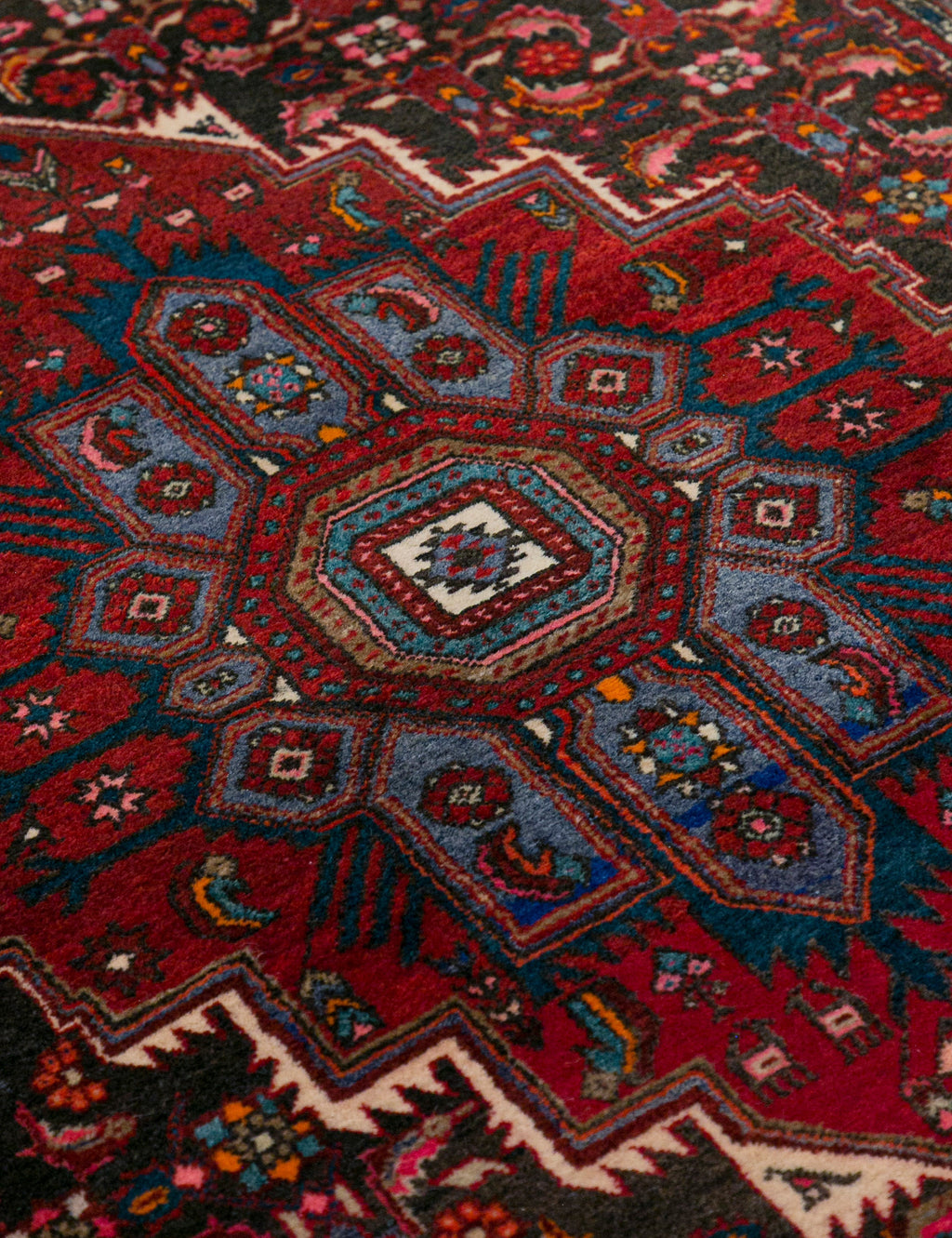 Lulu and Georgia - Vintage Turkish Hand - Knotted Wool Rug No. 446, 4'2" x 6'7"