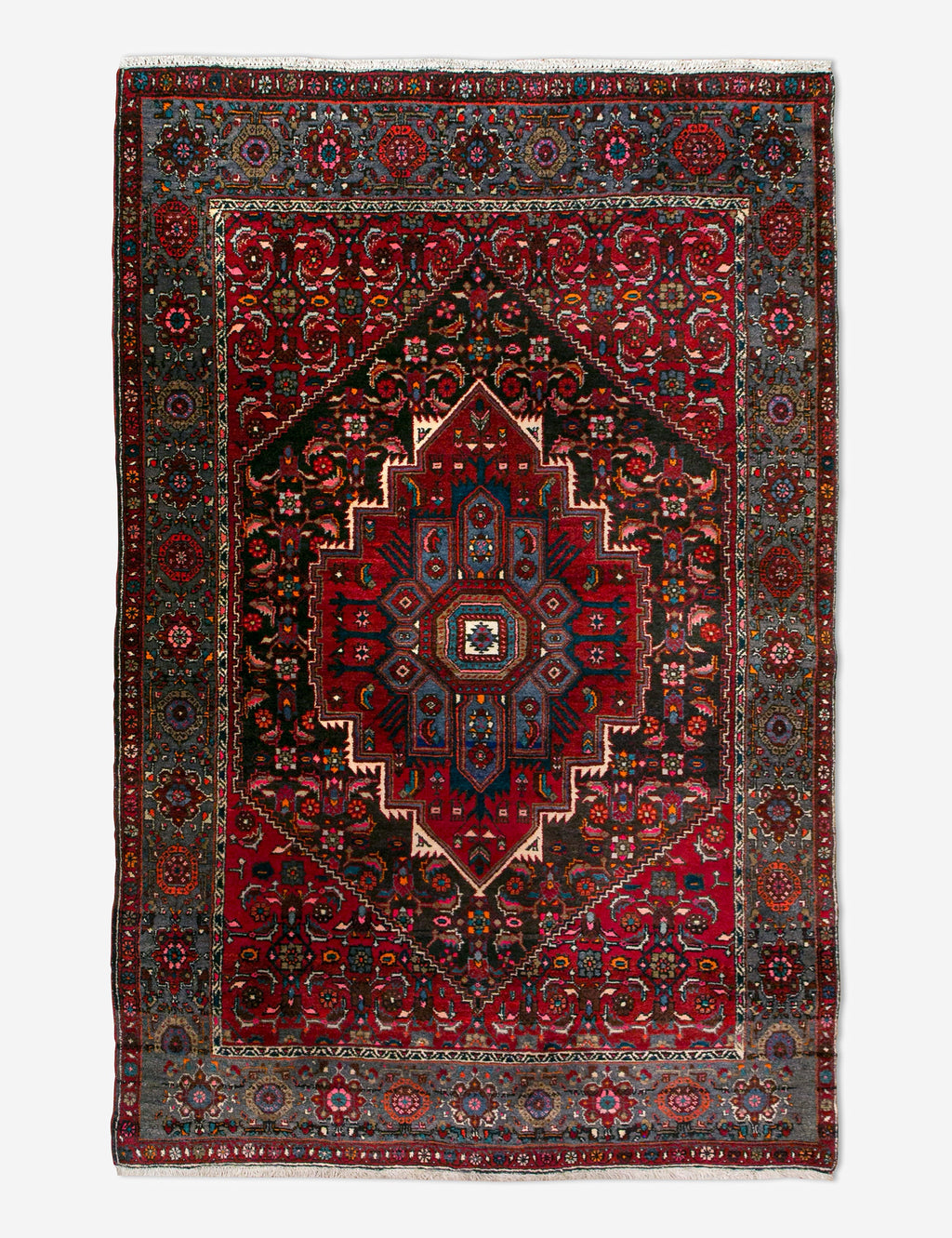 Lulu and Georgia - Vintage Turkish Hand - Knotted Wool Rug No. 446, 4'2" x 6'7"
