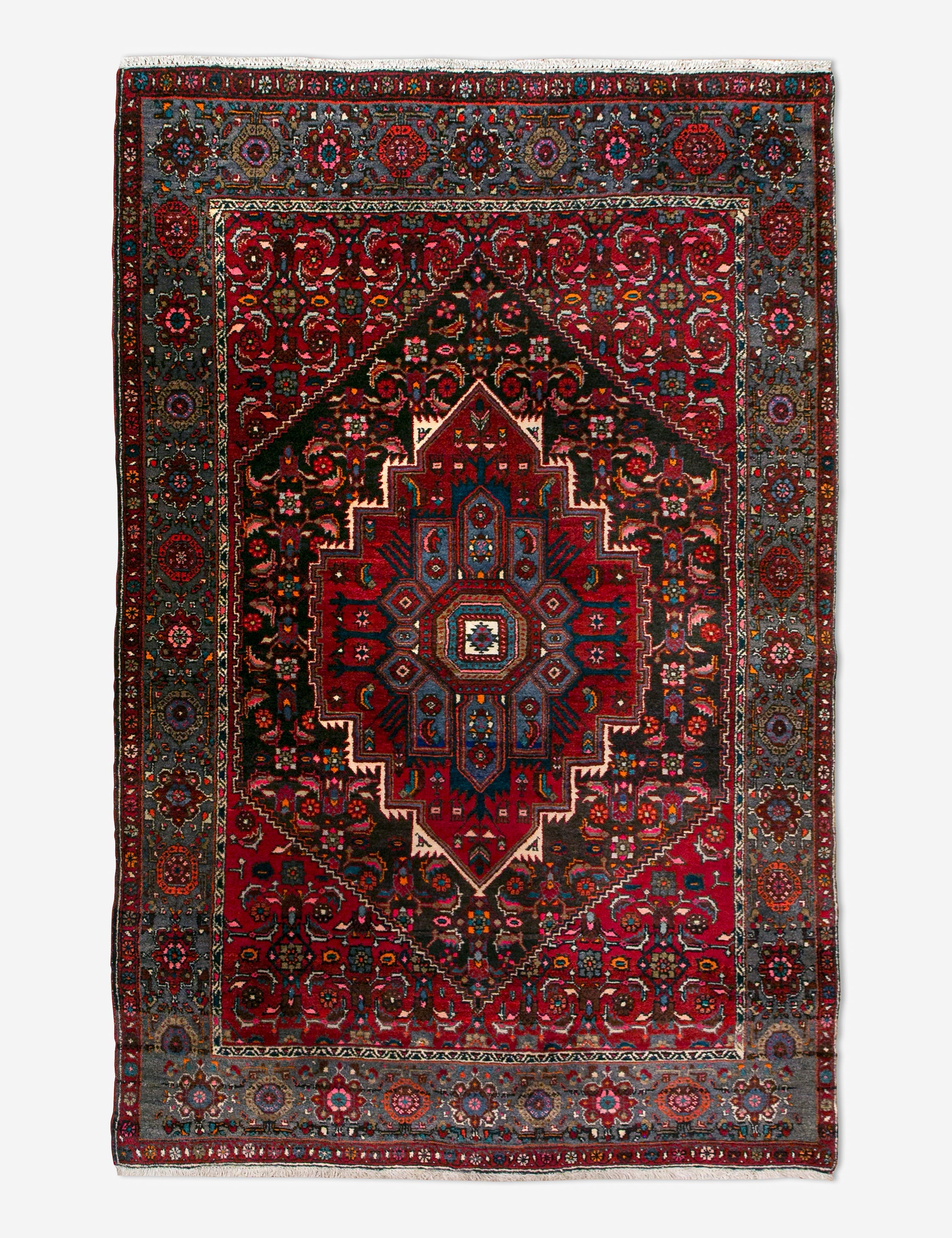 Lulu and Georgia - Vintage Turkish Hand - Knotted Wool Rug No. 446, 4'2" x 6'7"