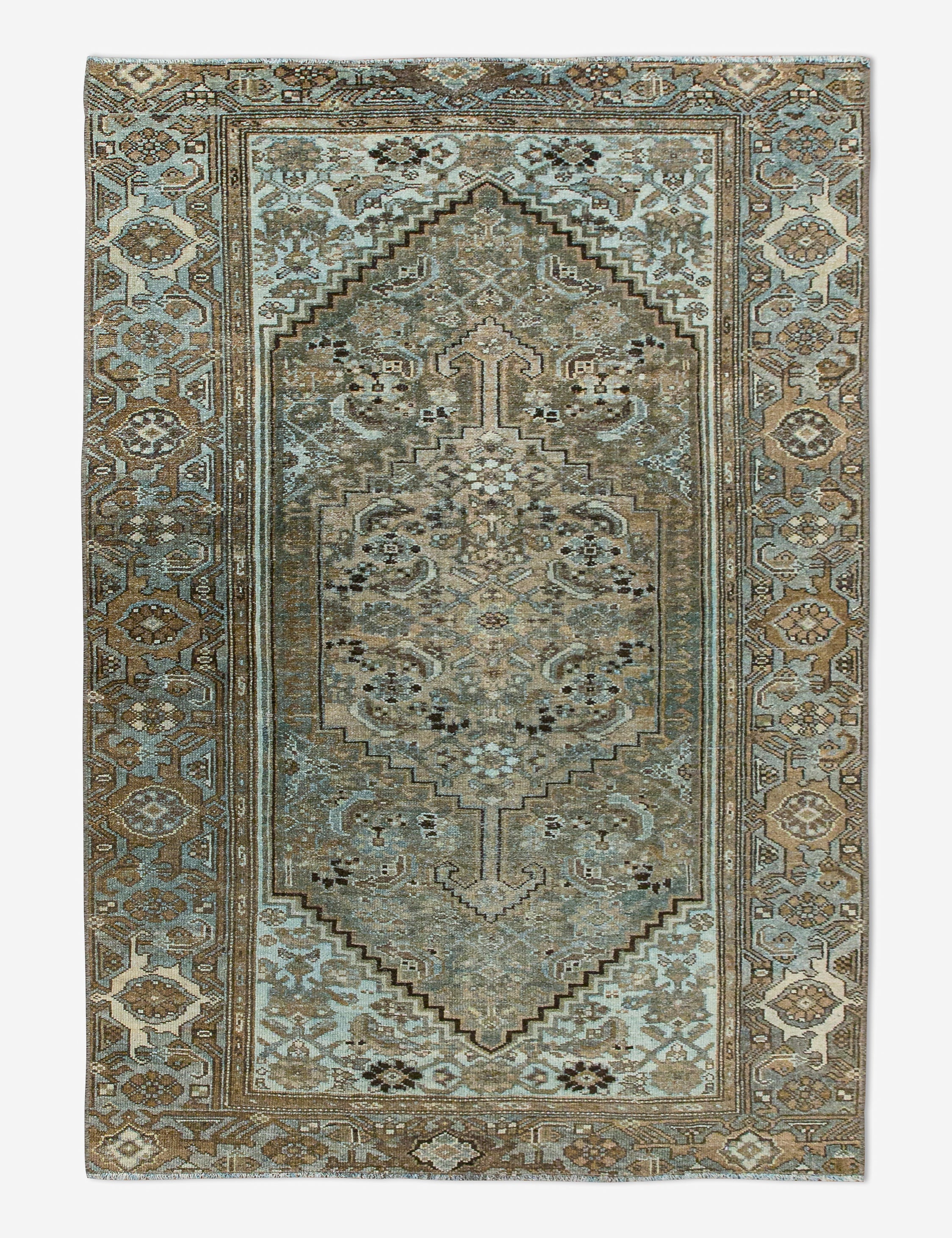 Lulu and Georgia - Vintage Turkish Hand - Knotted Wool Rug No. 447, 3'11" x 6'3"