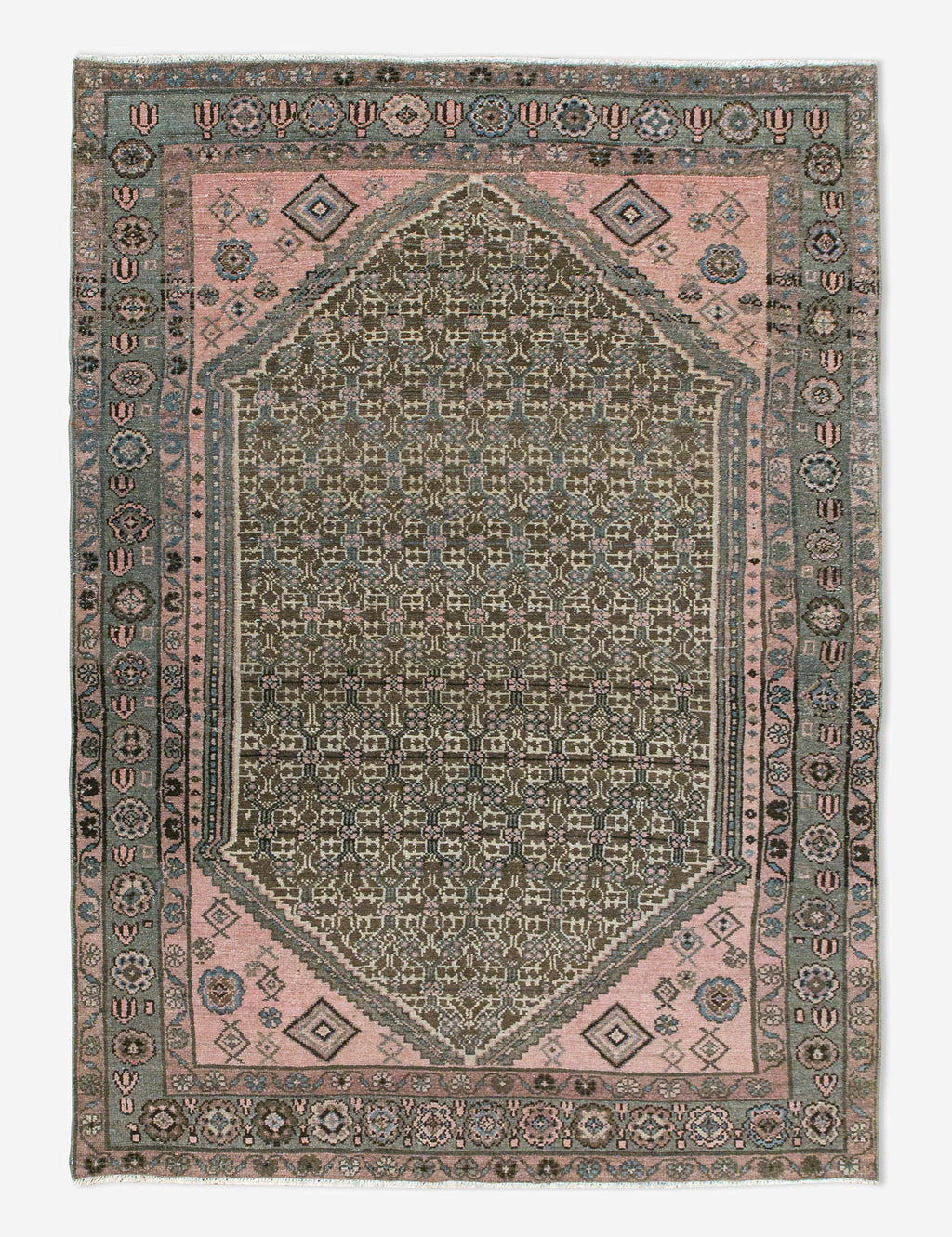 Lulu and Georgia - Vintage Turkish Hand - Knotted Wool Rug No. 450, 4'1" x 6'5"