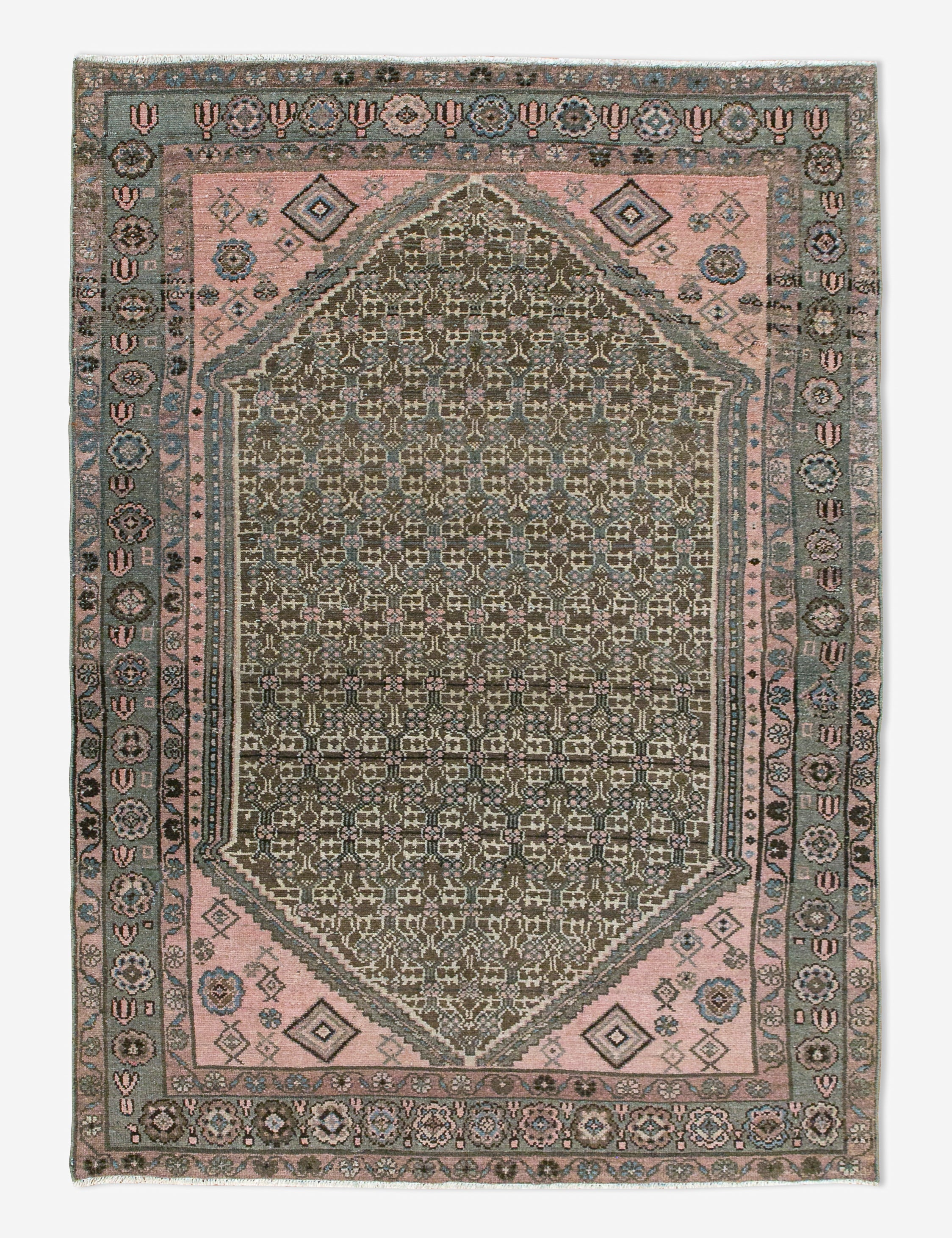 Lulu and Georgia - Vintage Turkish Hand - Knotted Wool Rug No. 450, 4'1" x 6'5"