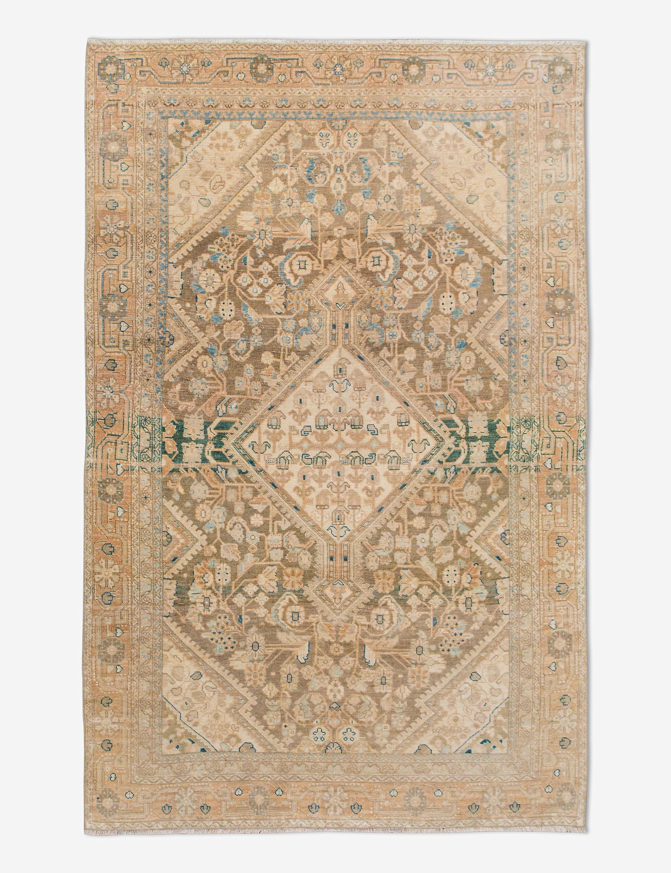 Lulu and Georgia - Vintage Turkish Hand - Knotted Wool Rug No. 452, 4' x 6'7"