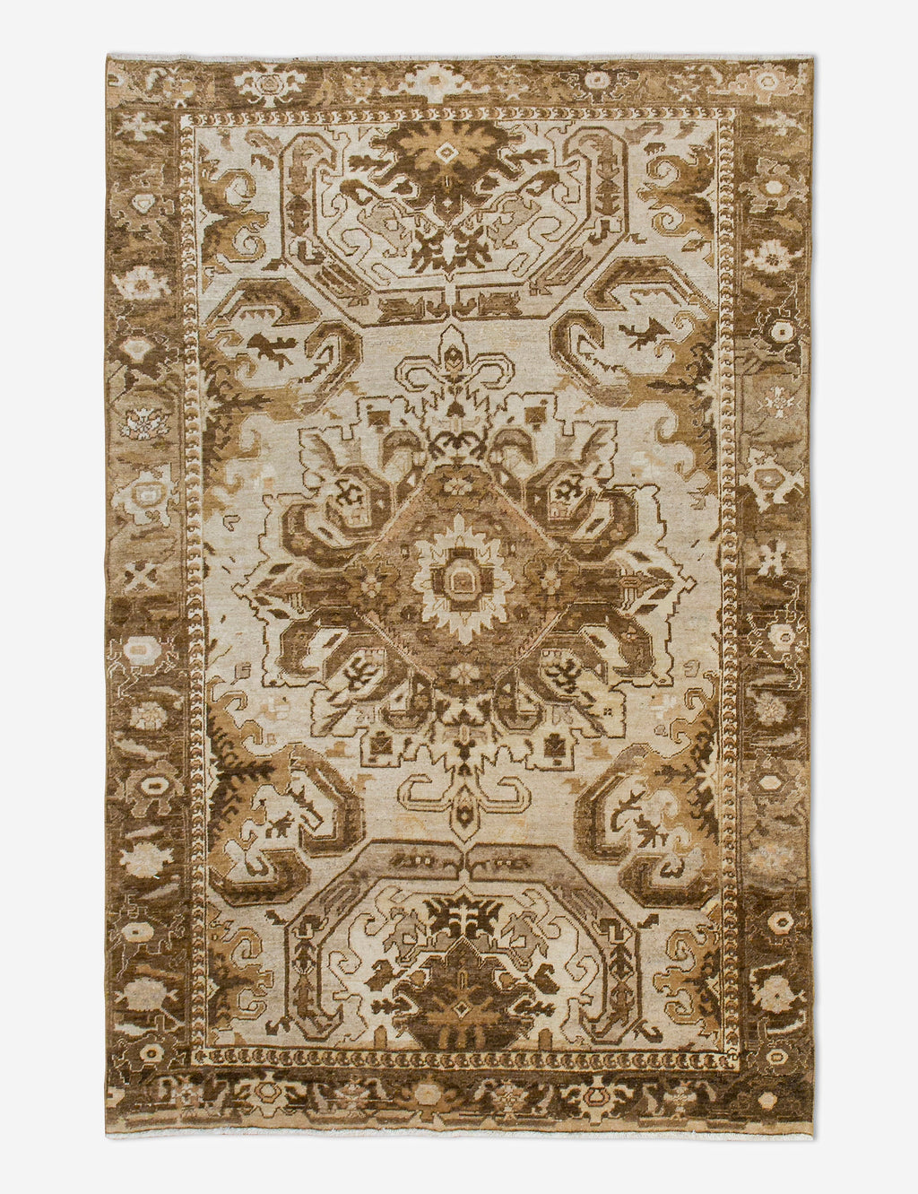 Lulu and Georgia - Vintage Turkish Hand - Knotted Wool Rug No. 455, 5'3" x 7'9"