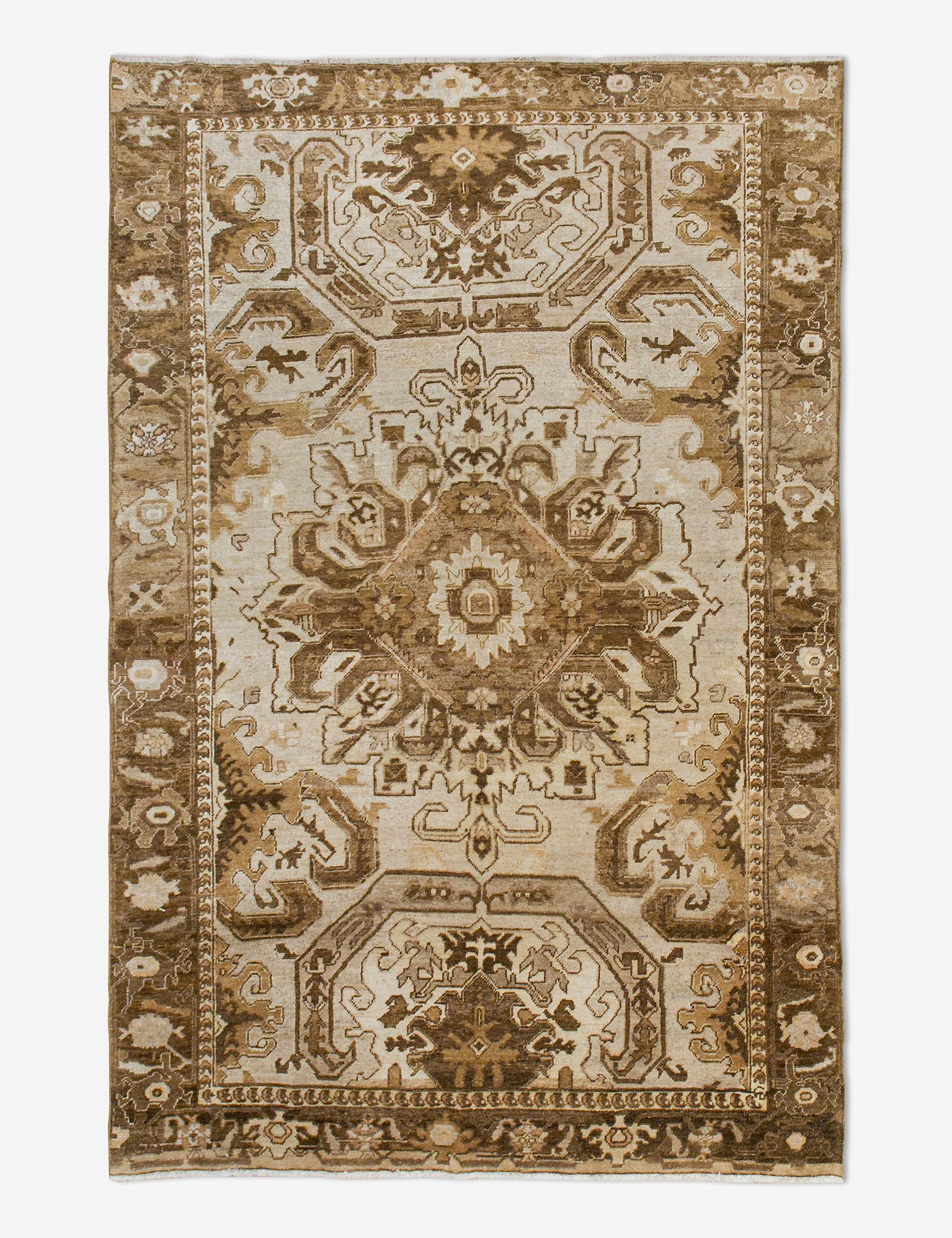 Lulu and Georgia - Vintage Turkish Hand - Knotted Wool Rug No. 455, 5'3" x 7'9"