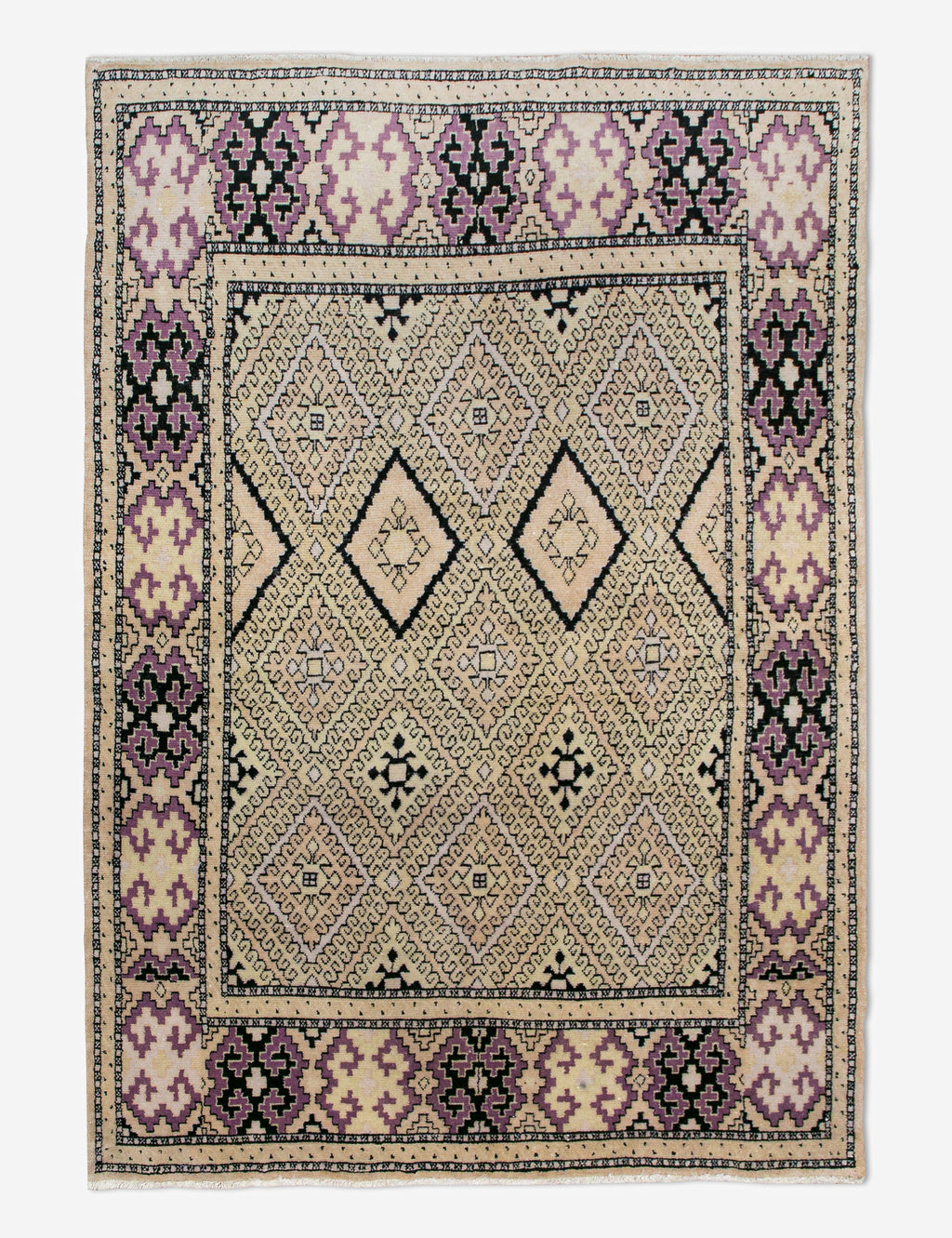 Lulu and Georgia - Vintage Turkish Hand - Knotted Wool Rug No. 456, 4'5" x 6'1"