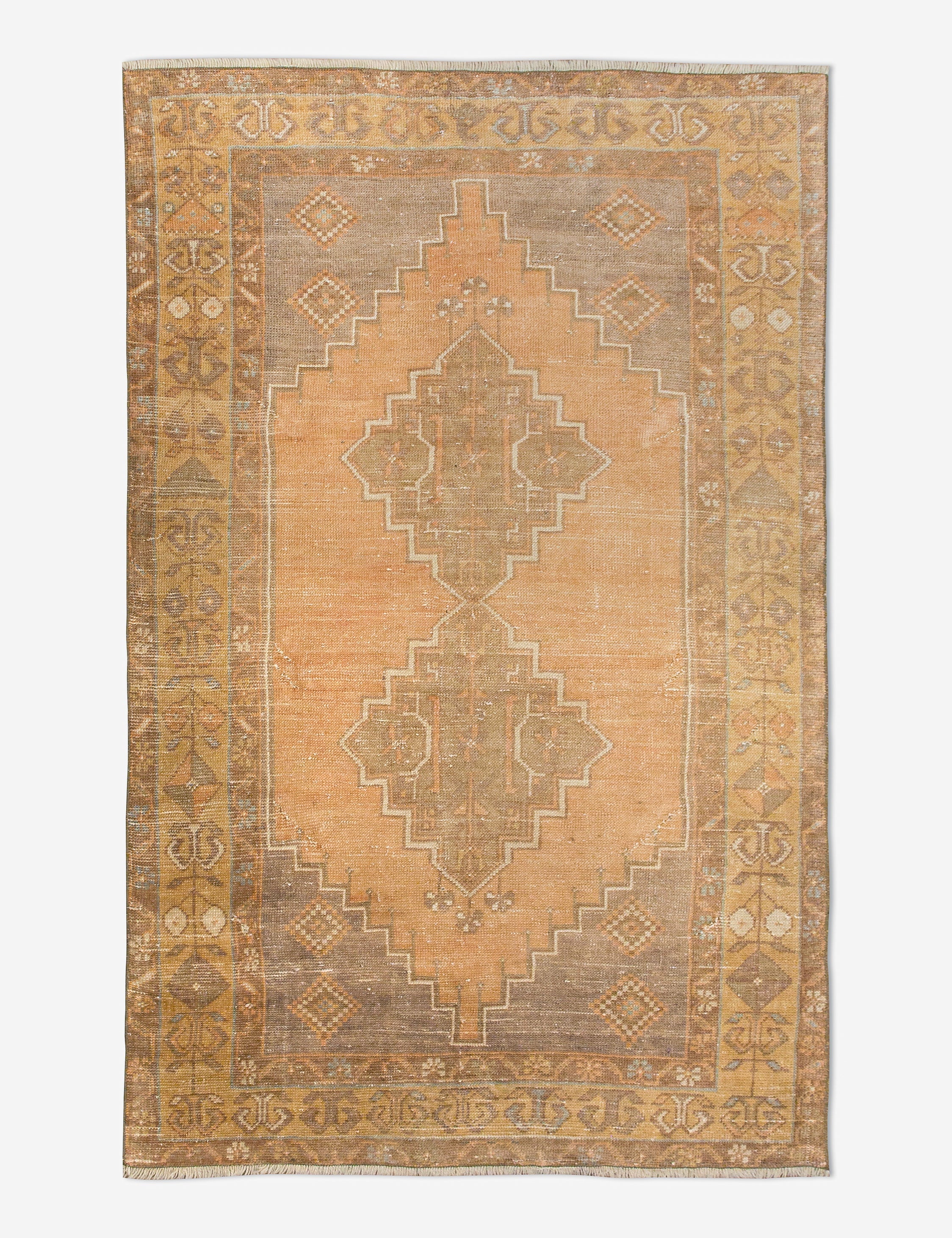 Lulu and Georgia - Vintage Turkish Hand - Knotted Wool Rug No. 457, 3'5" x 6'1"
