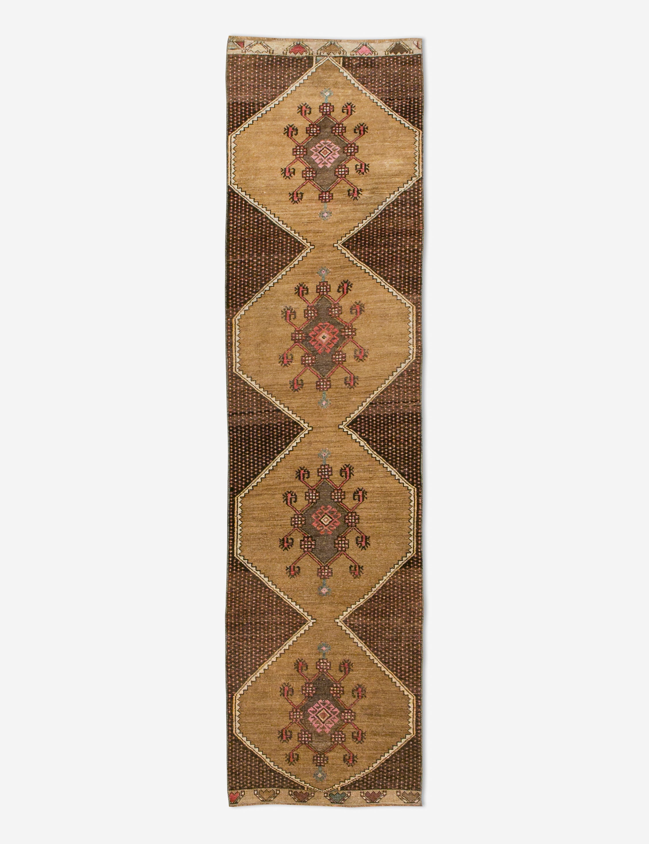 Lulu and Georgia - Vintage Turkish Hand - Knotted Wool Runner Rug No. 239, 2'10" x 12'2"