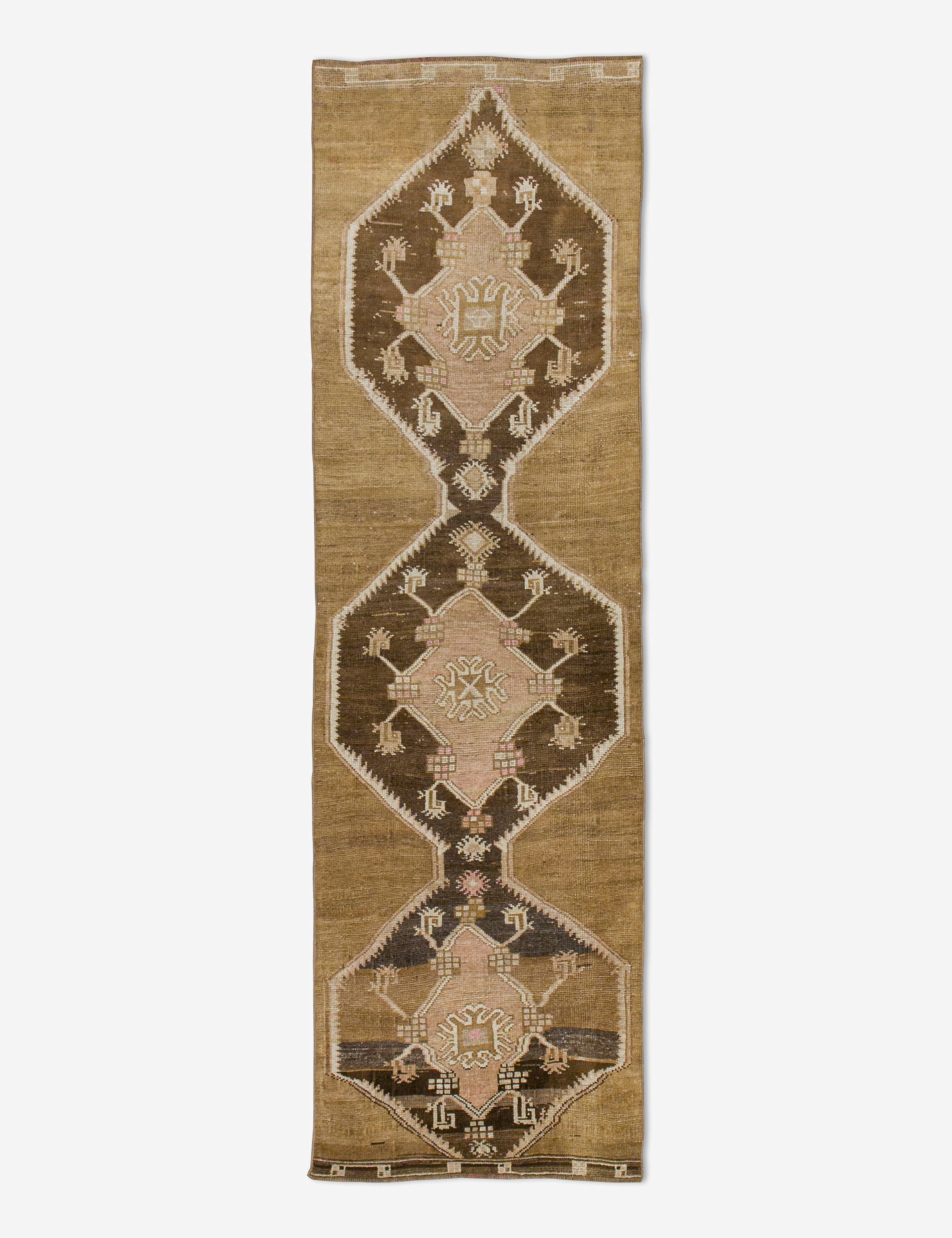 Lulu and Georgia - Vintage Turkish Hand - Knotted Wool Runner Rug No. 240, 2'10" x 10'2"