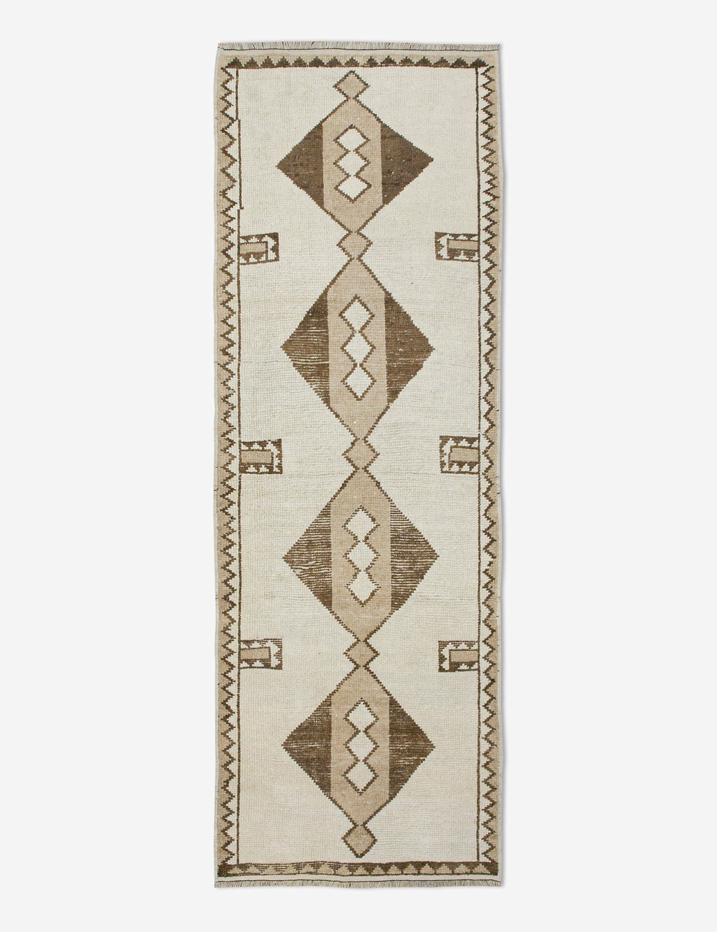 Lulu and Georgia - Vintage Turkish Hand - Knotted Wool Runner Rug No. 245, 3'3" x 10'4"