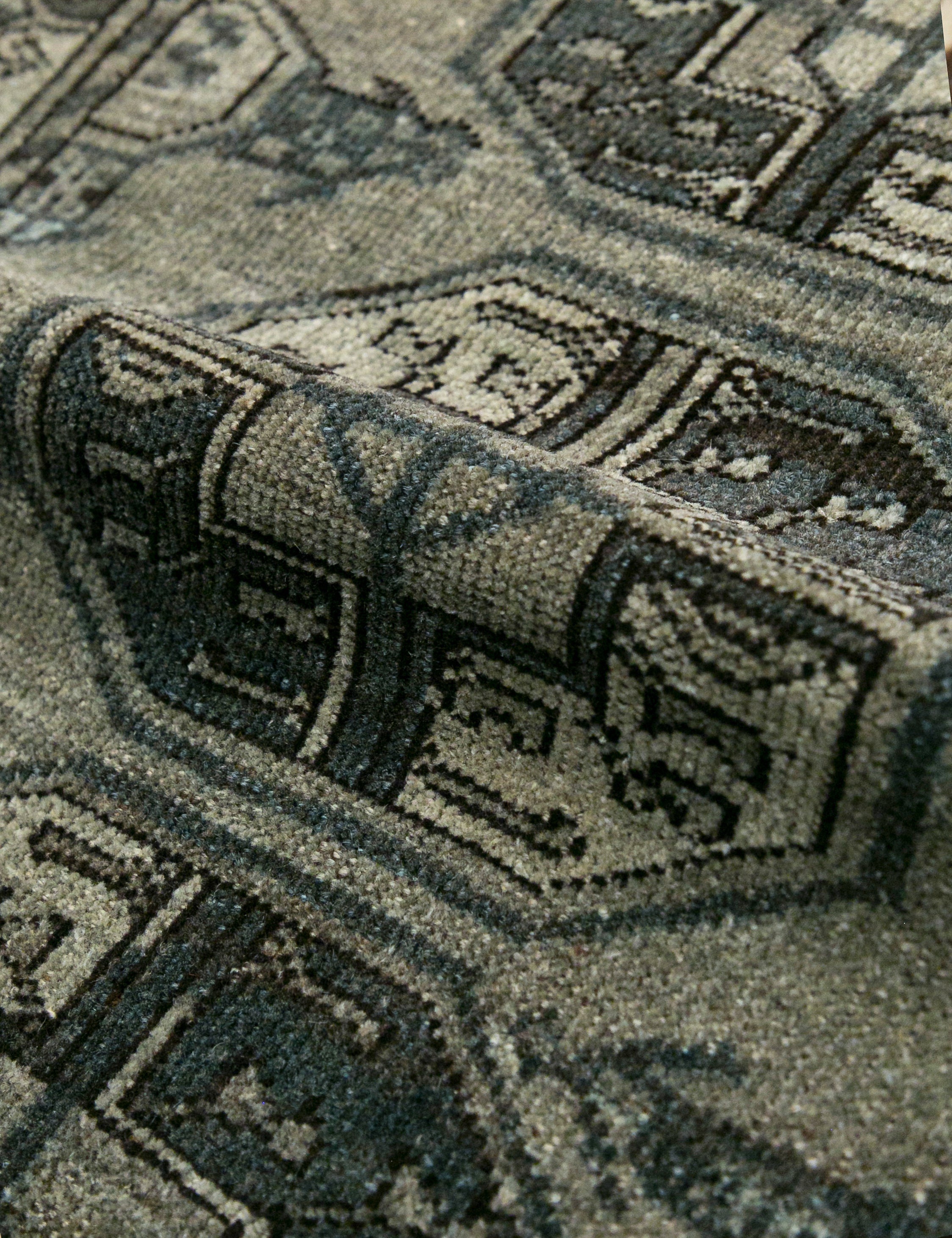 Lulu and Georgia - Vintage Turkish Hand - Knotted Wool Rug No. 460, 4'6" x 5'2"