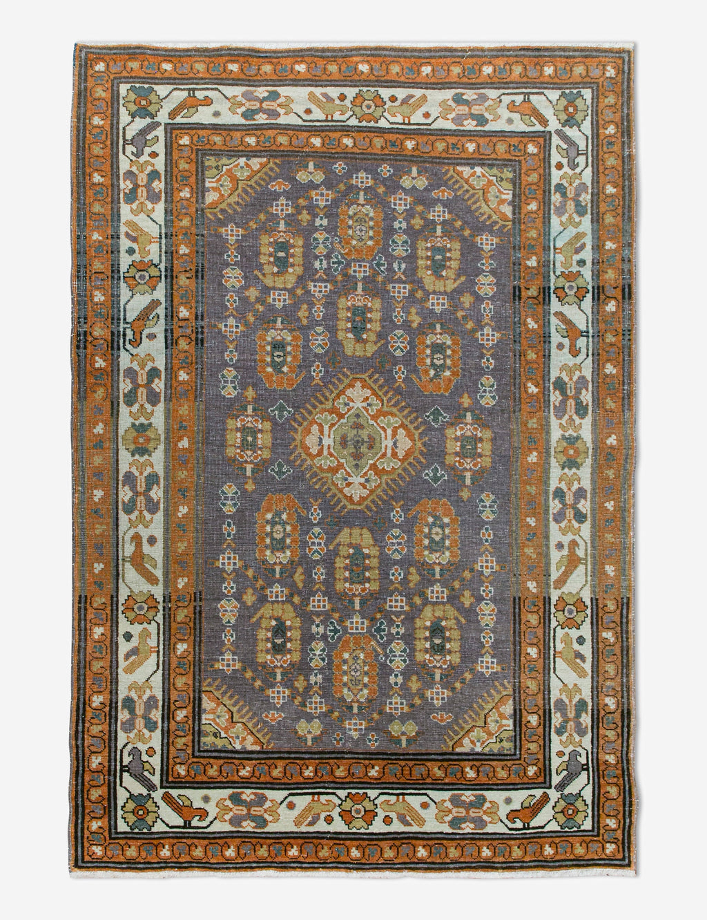 Lulu and Georgia - Vintage Turkish Hand - Knotted Wool Rug No. 461, 3'4" x 4'7"