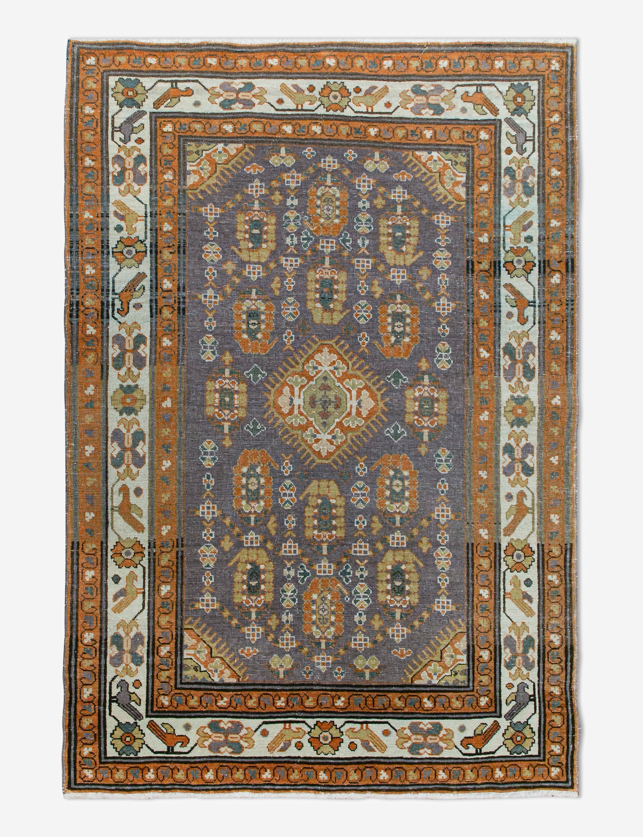 Lulu and Georgia - Vintage Turkish Hand - Knotted Wool Rug No. 461, 3'4" x 4'7"