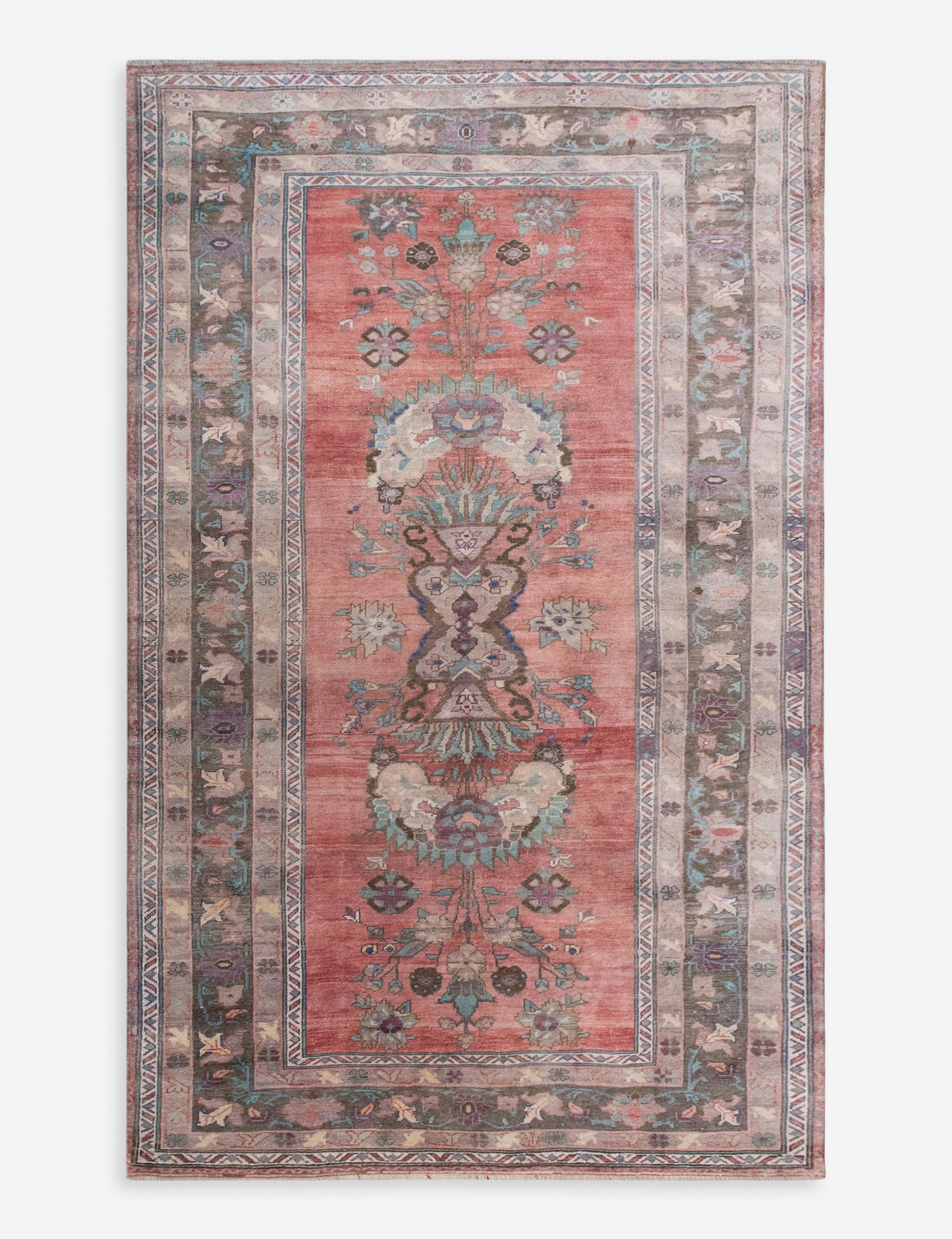Lulu and Georgia - Vintage Turkish Hand - Knotted Wool Rug No. 585, 5'9" x 10'6"