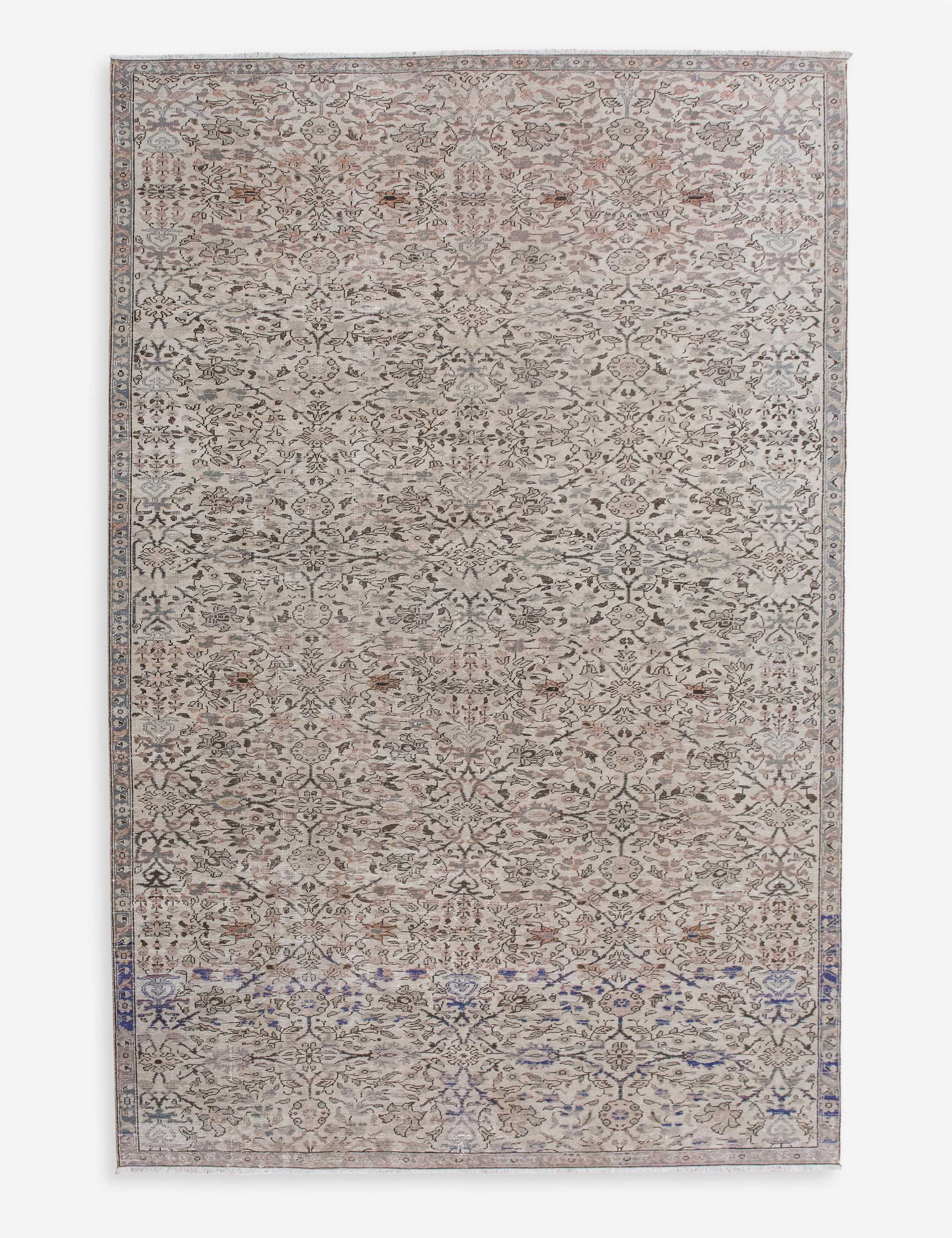 Lulu and Georgia - Vintage Turkish Hand - Knotted Wool Rug No. 586, 7'7" x 10'9"