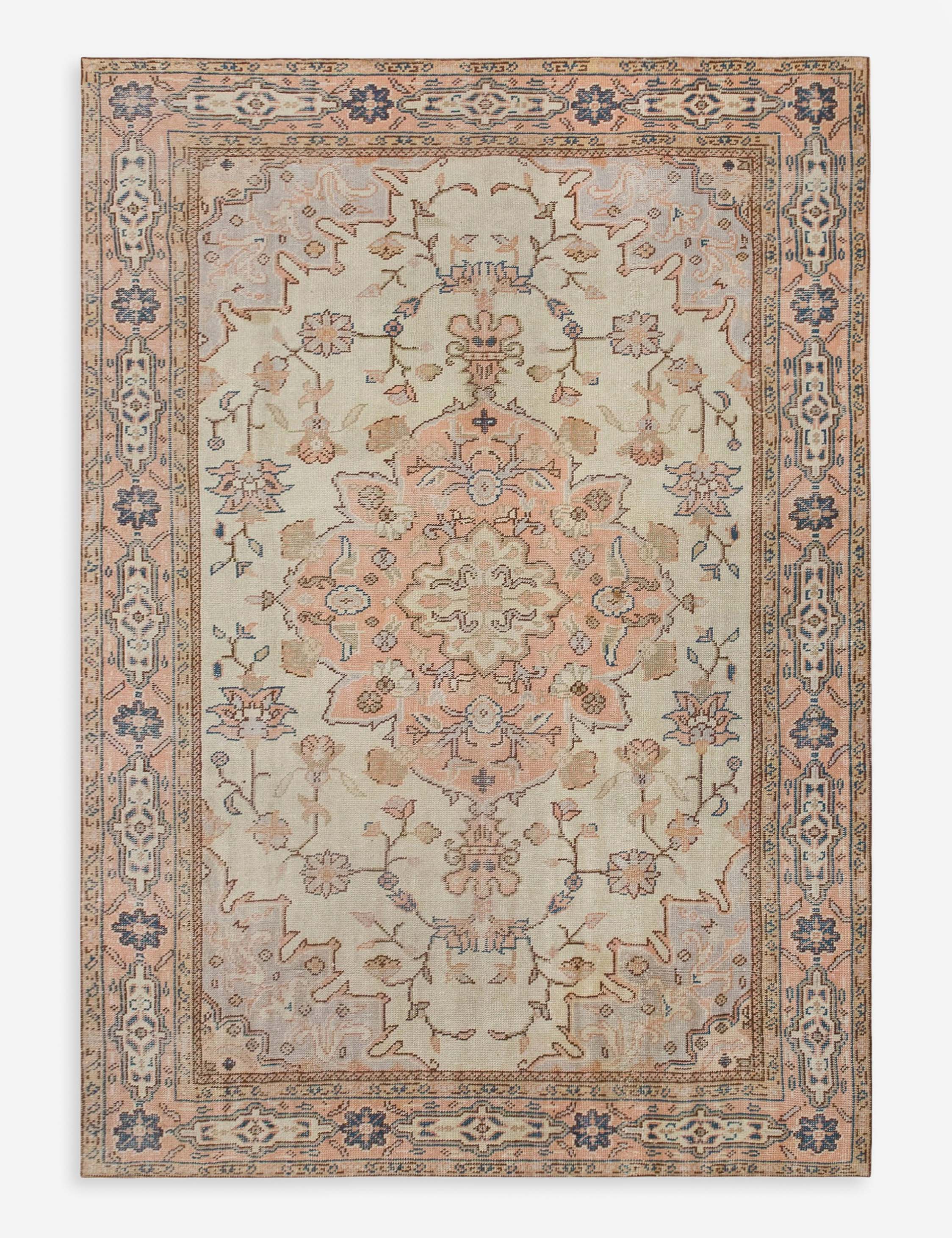 Lulu and Georgia - Vintage Turkish Hand - Knotted Wool Rug No. 587, 6'6" x 10'2"