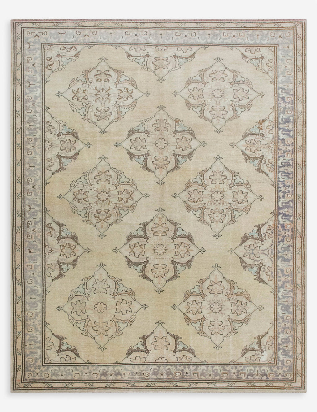 Lulu and Georgia - Vintage Turkish Hand - Knotted Wool Rug No. 588, 6'7" x 9'4"
