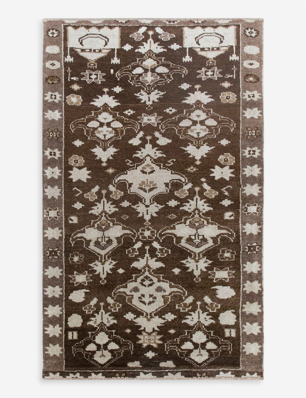 Lulu and Georgia - Vintage Turkish Hand - Knotted Wool Rug No. 589, 3'8" x 7'2"