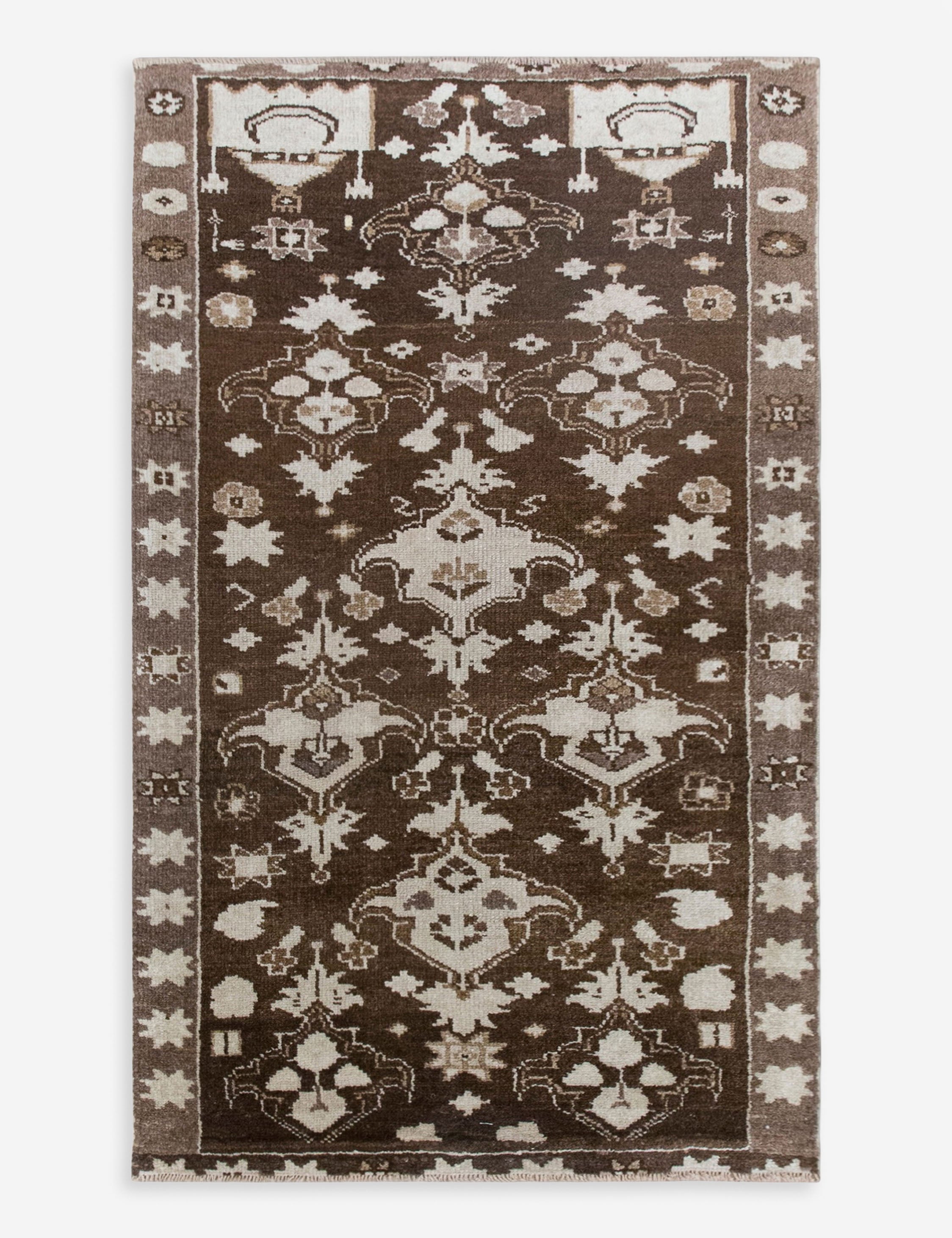 Lulu and Georgia - Vintage Turkish Hand - Knotted Wool Rug No. 589, 3'8" x 7'2"