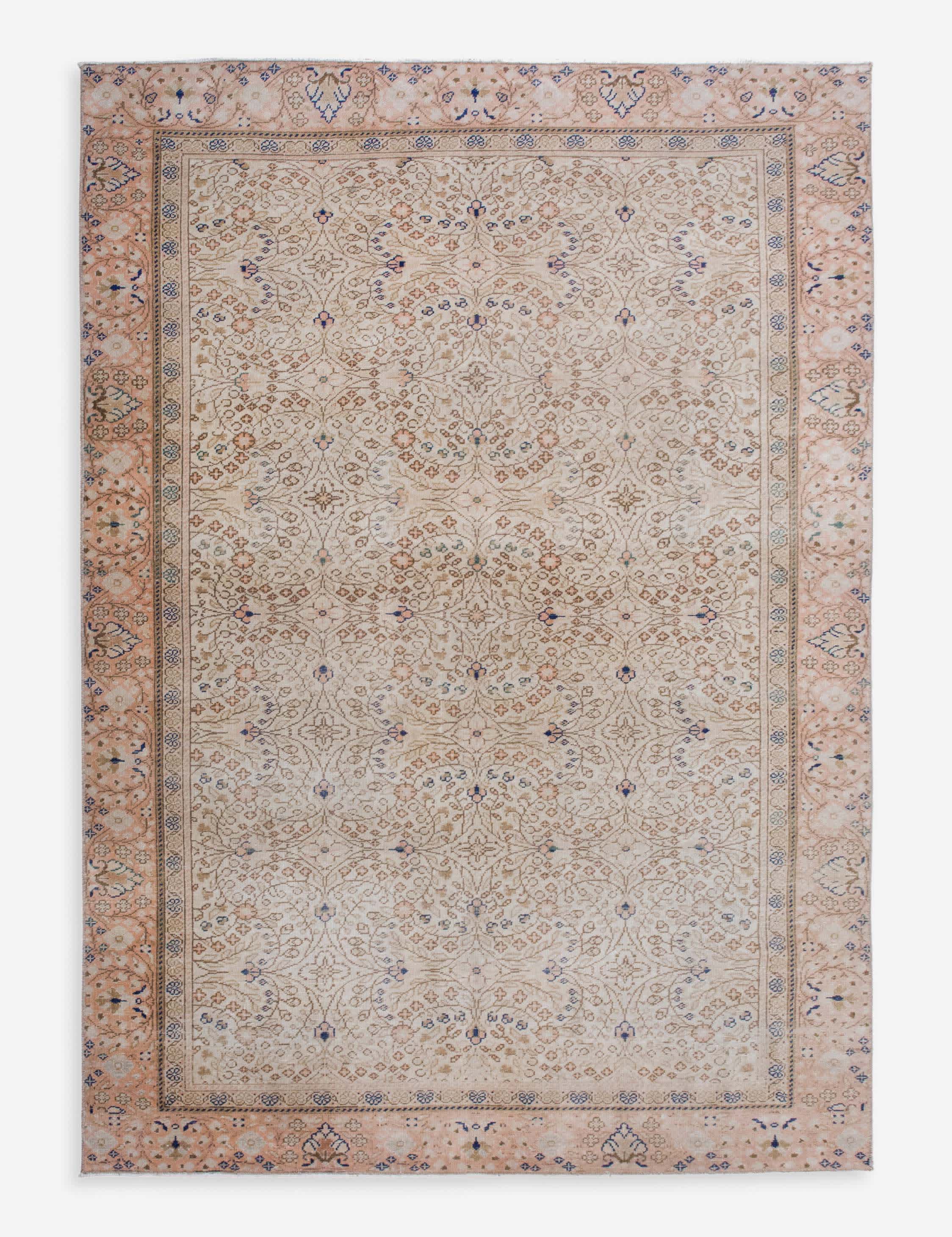 Lulu and Georgia - Vintage Turkish Hand - Knotted Wool Rug No. 592, 4'6" x 6'9"